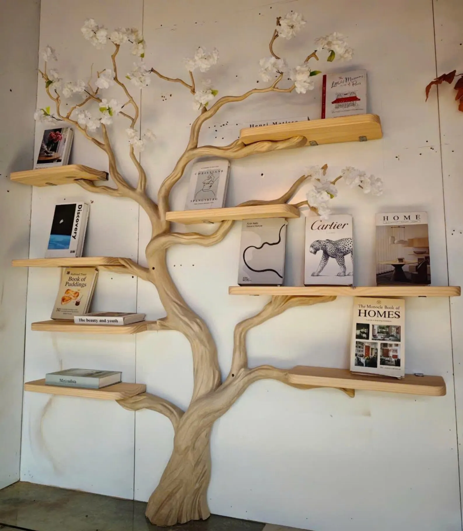 Halloween Tree Bookshelf Solid Wood Bookcase For Creative And Unique Home Decoration - Image 3