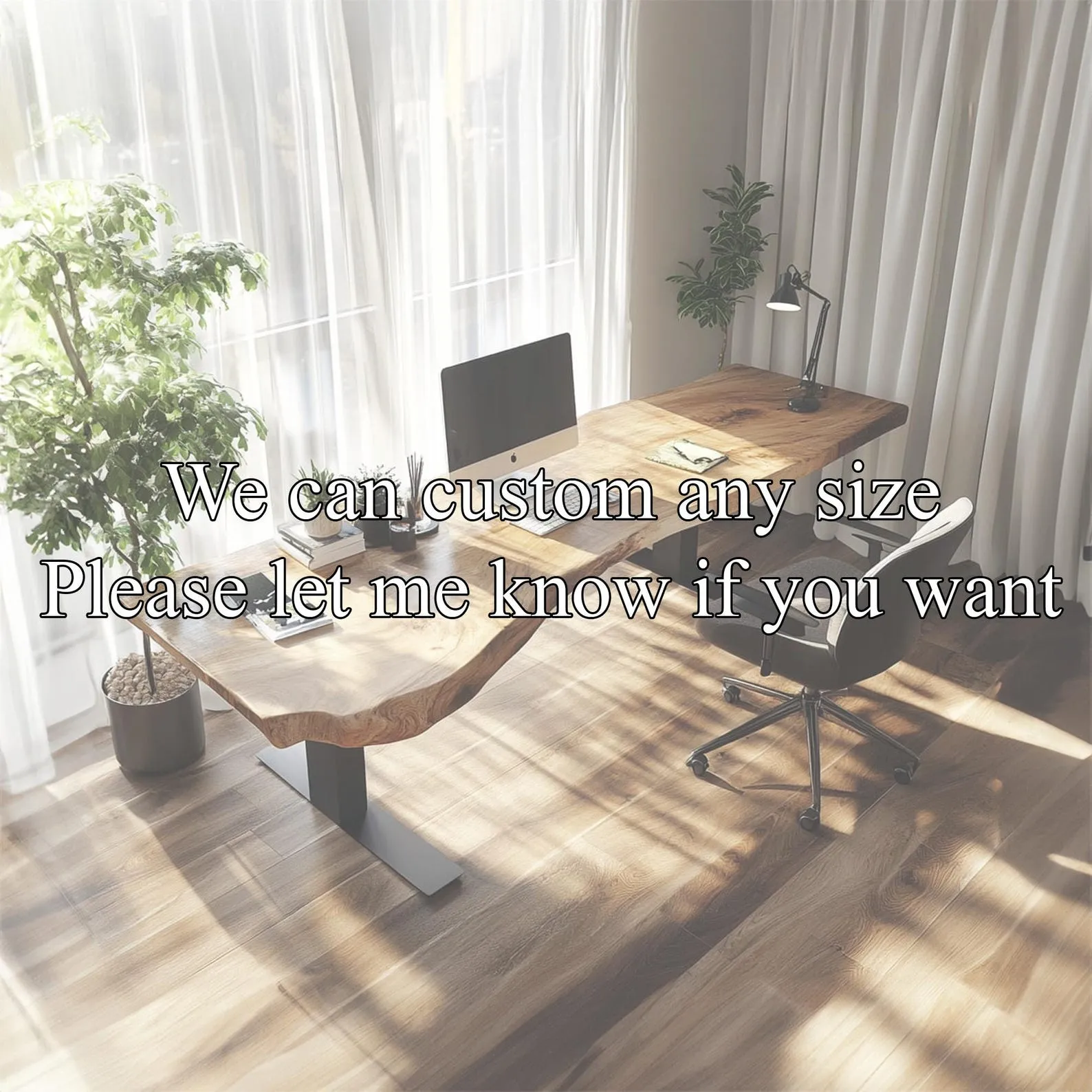 Rustic Wood Floating Desk Standing Mounted Study Desk Table Home Office Desk Hanging Table Unique Live Edge Desk Shelf Mother Gift - Image 2