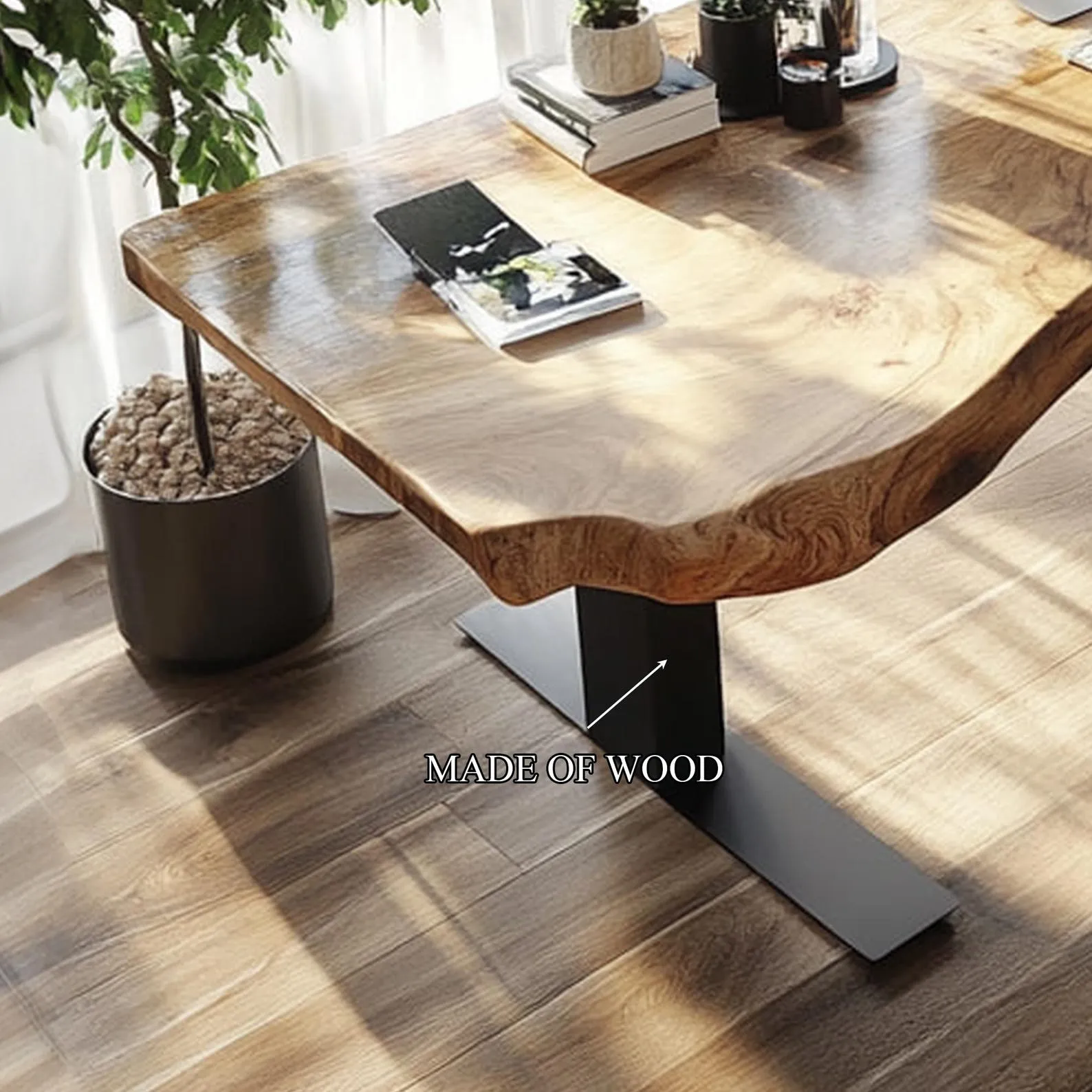 Rustic Wood Floating Desk Standing Mounted Study Desk Table Home Office Desk Hanging Table Unique Live Edge Desk Shelf Mother Gift - Image 6