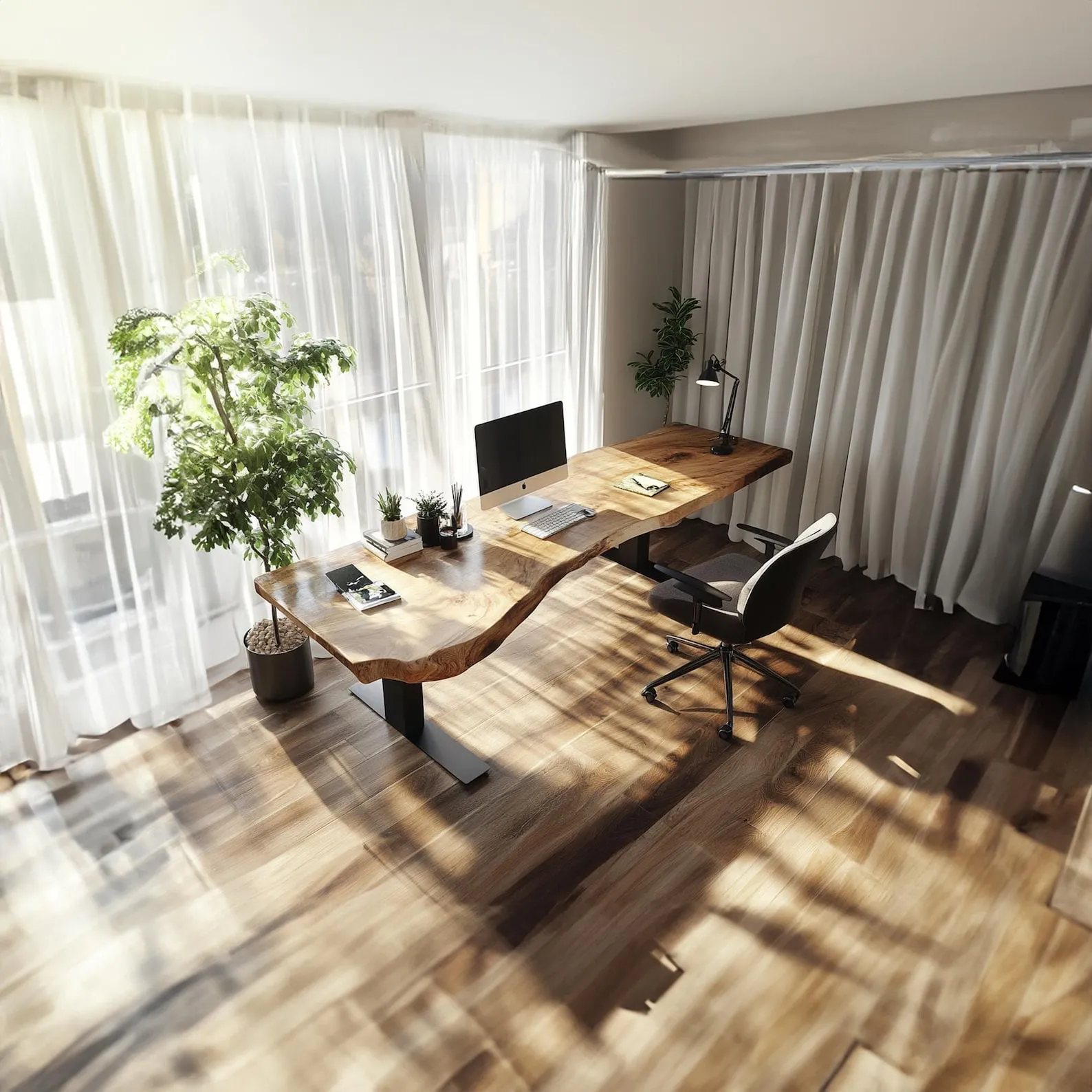 Rustic Wood Floating Desk Standing Mounted Study Desk Table Home Office Desk Hanging Table Unique Live Edge Desk Shelf Mother Gift - Image 7