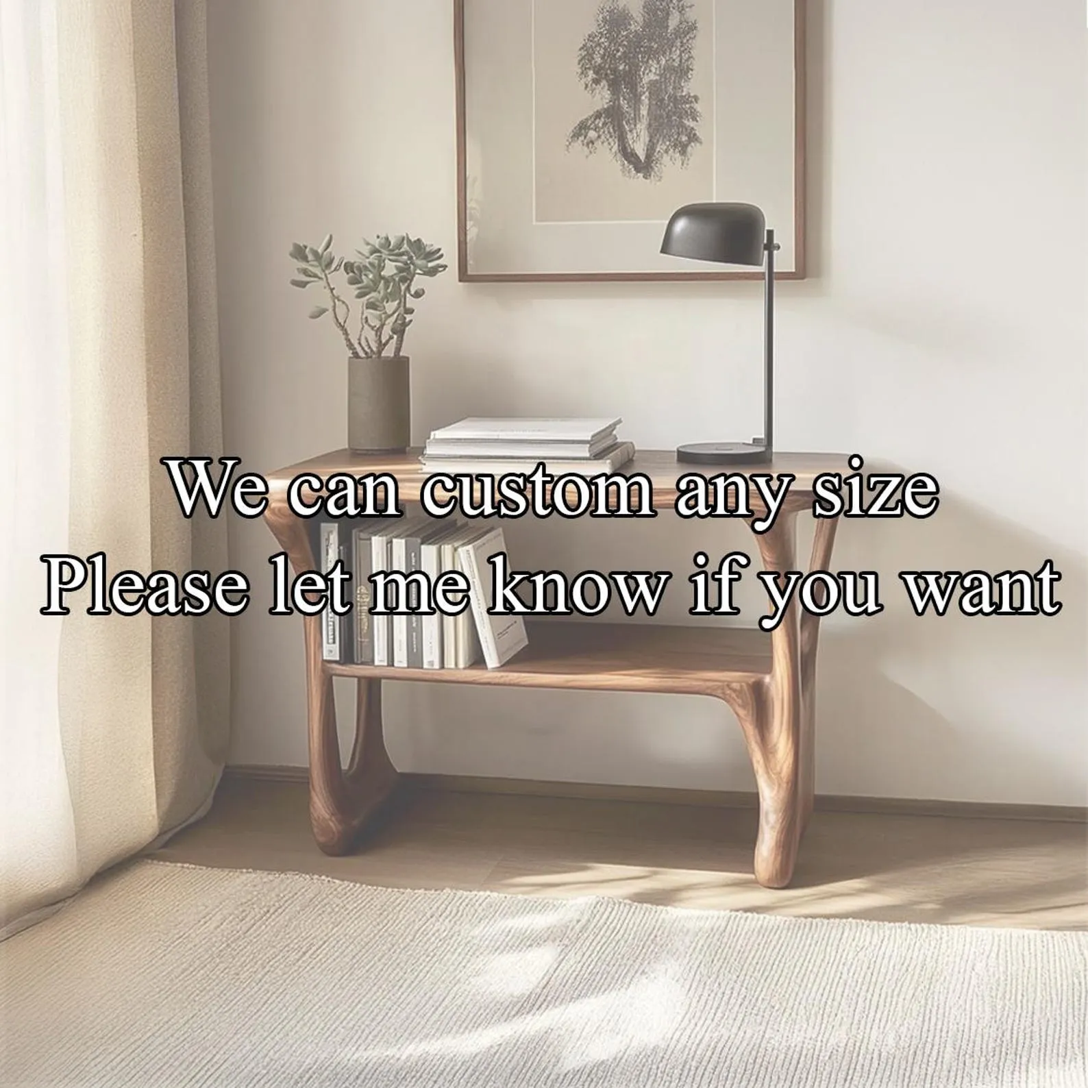 Handmade Wooden Console Table, Rustic Bedside Nightstand, Reclaimed Wood End Table, Living Room Accent Furniture, Home Decor Gift - Image 2