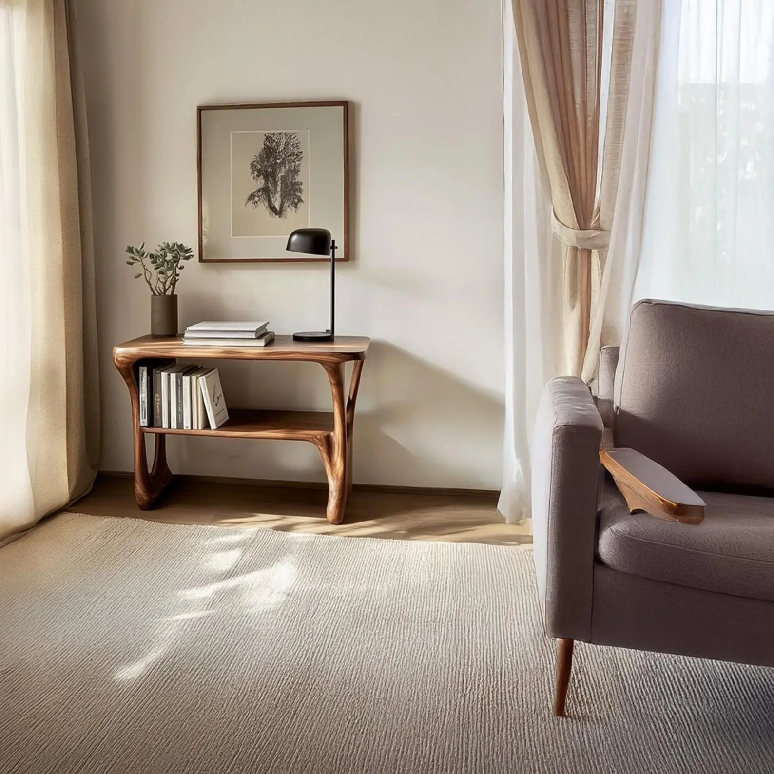 Handmade Wooden Console Table, Rustic Bedside Nightstand, Reclaimed Wood End Table, Living Room Accent Furniture, Home Decor Gift - Image 6