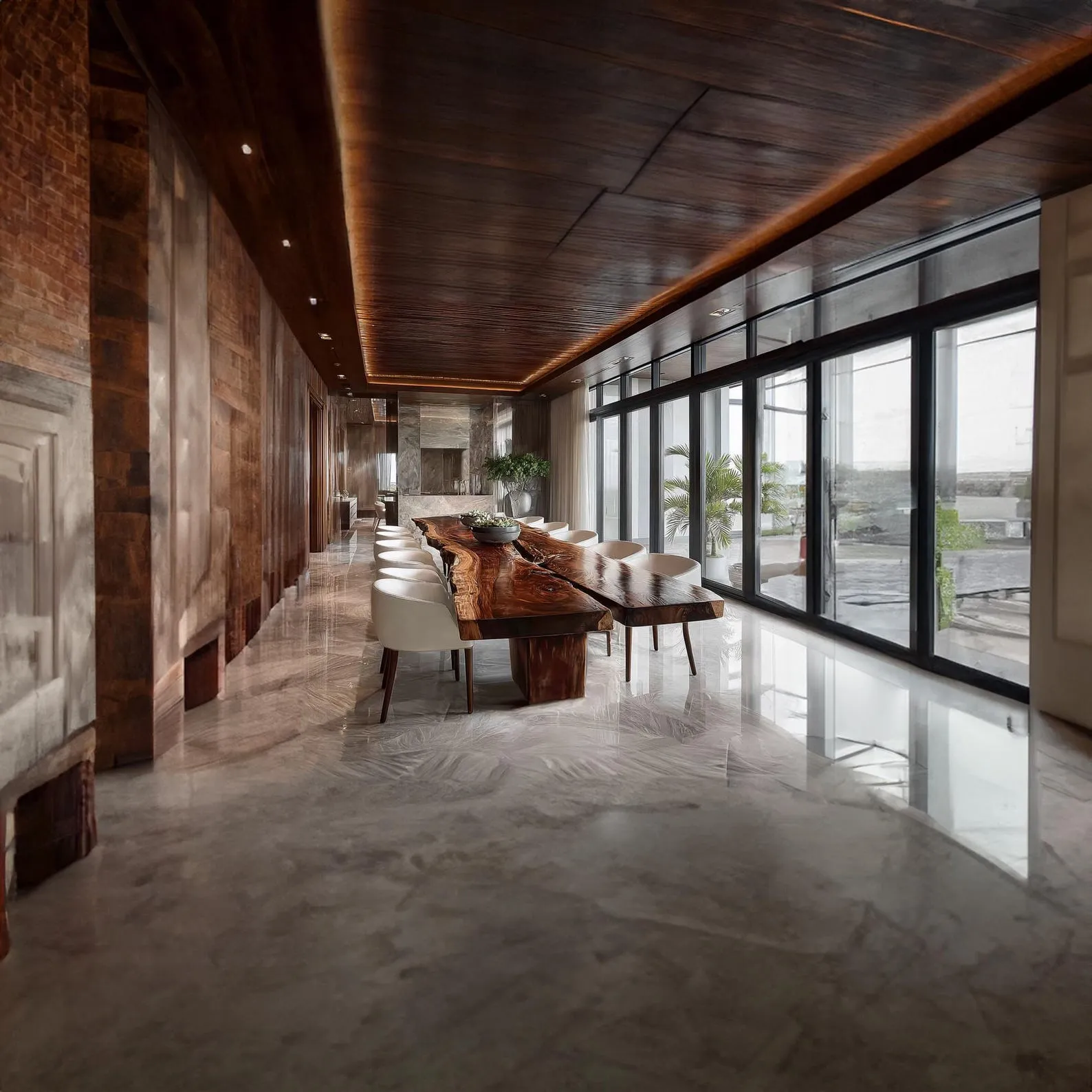 Solid Wood Dining Table Rustic Mid Century Table Unique Furniture Housewarming Gift - Image 7