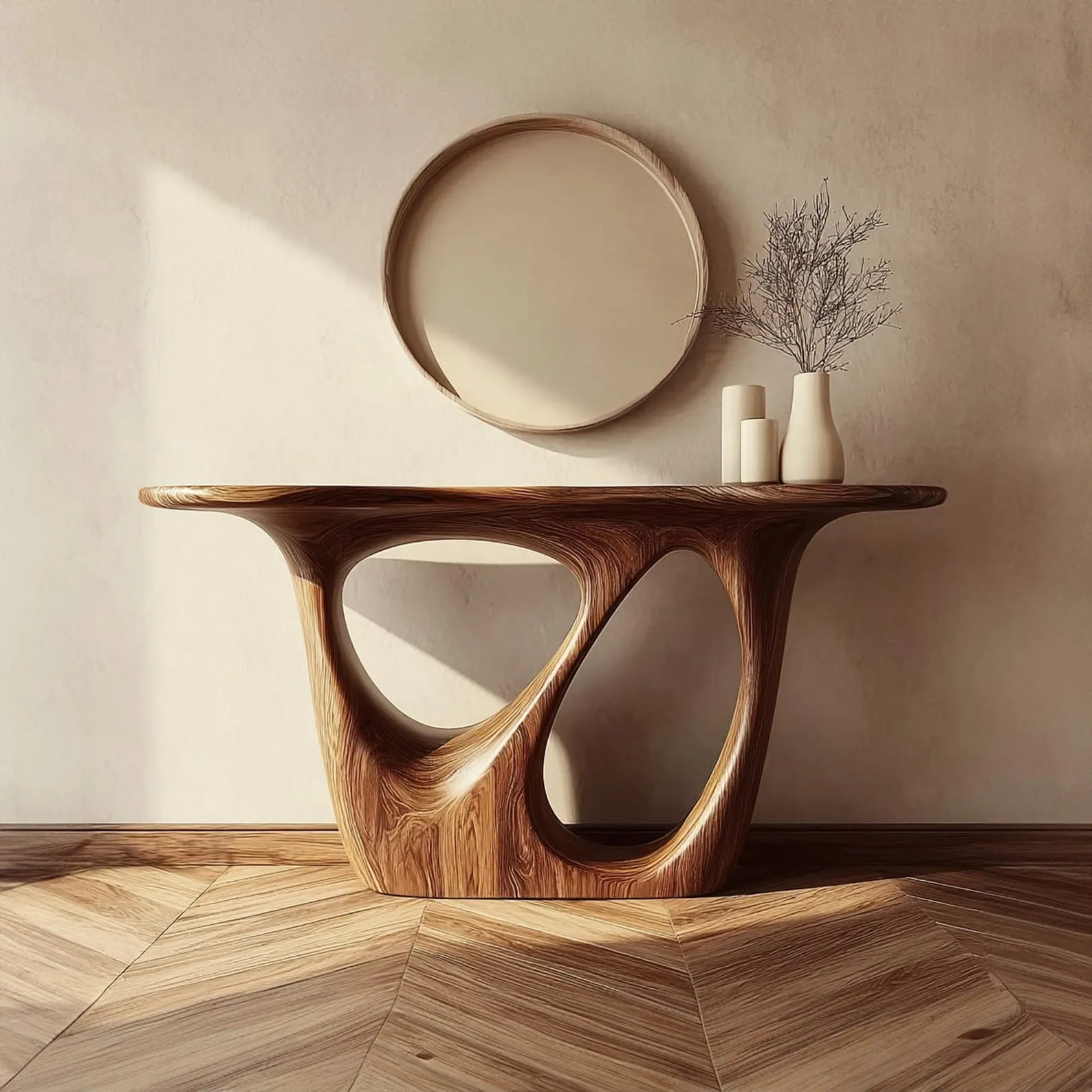 Solid Wood Live Edge Console Table Rustic Handmade Furniture Christmas Decor Housewarming Gifts