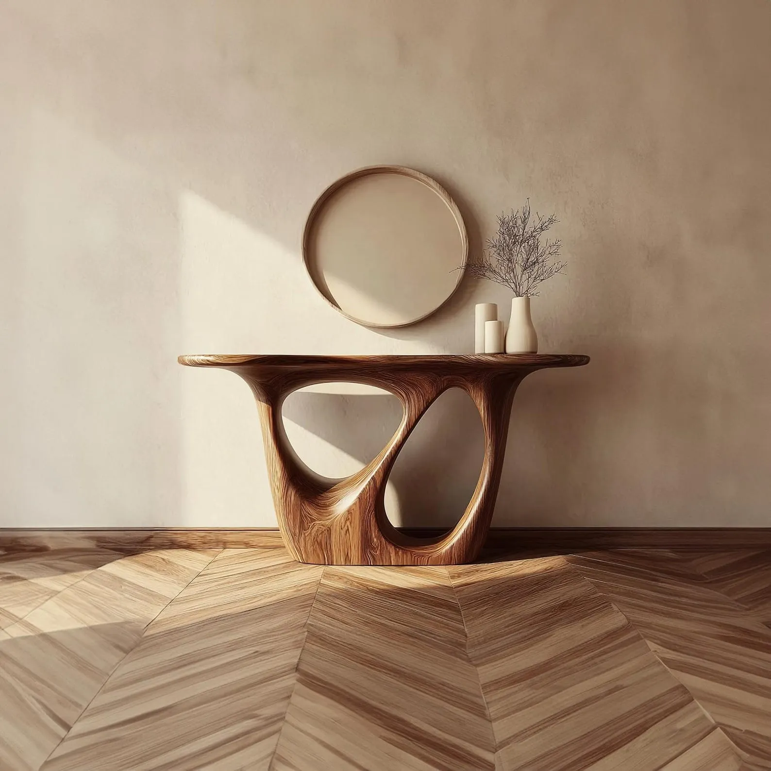 Solid Wood Live Edge Console Table Rustic Handmade Furniture Christmas Decor Housewarming Gifts - Image 6