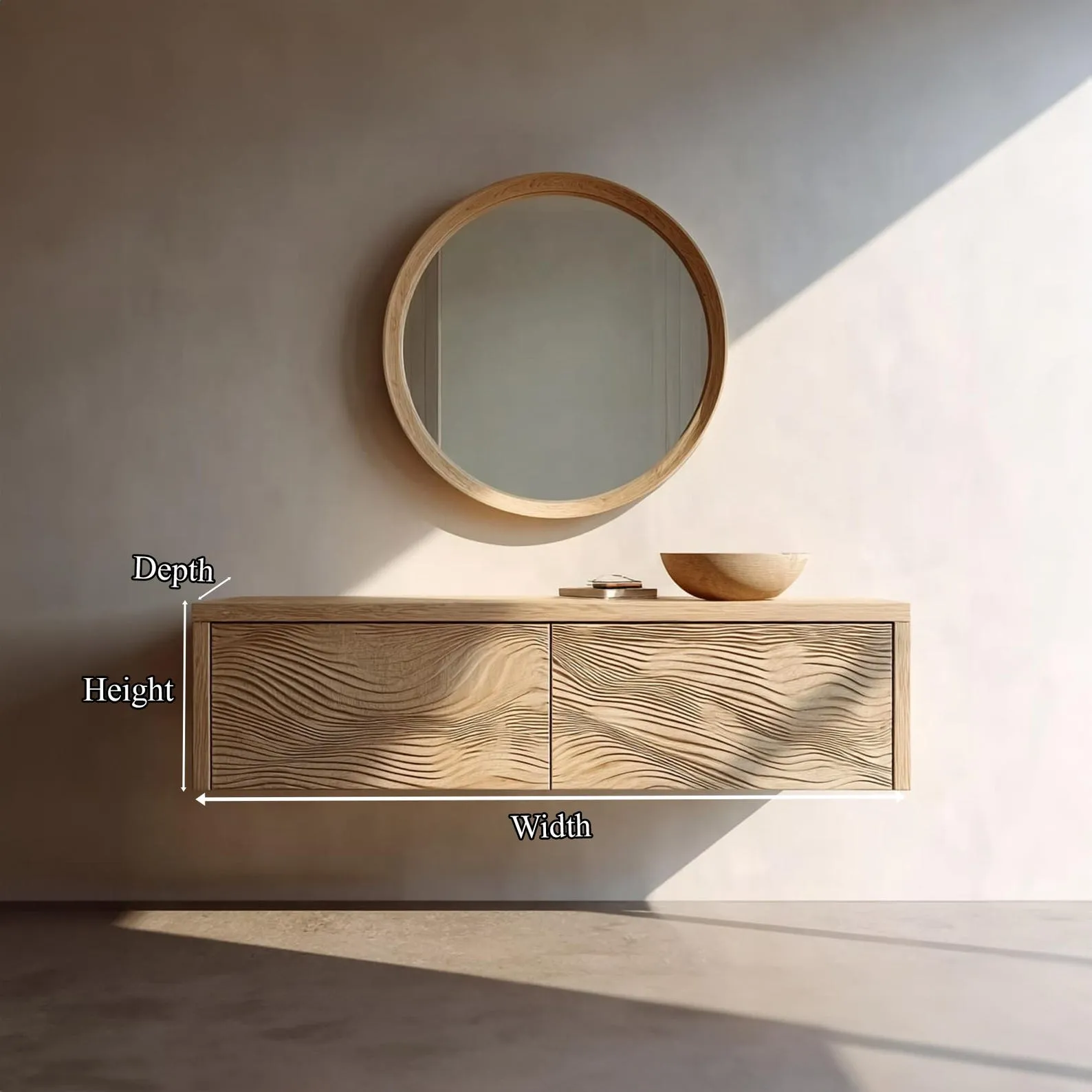 Solid Wood Sink Shelf Custom Cabinet Wooden Bathroom Vanity Rustic Storage Wood Furniture Bathroom Decor - Image 3