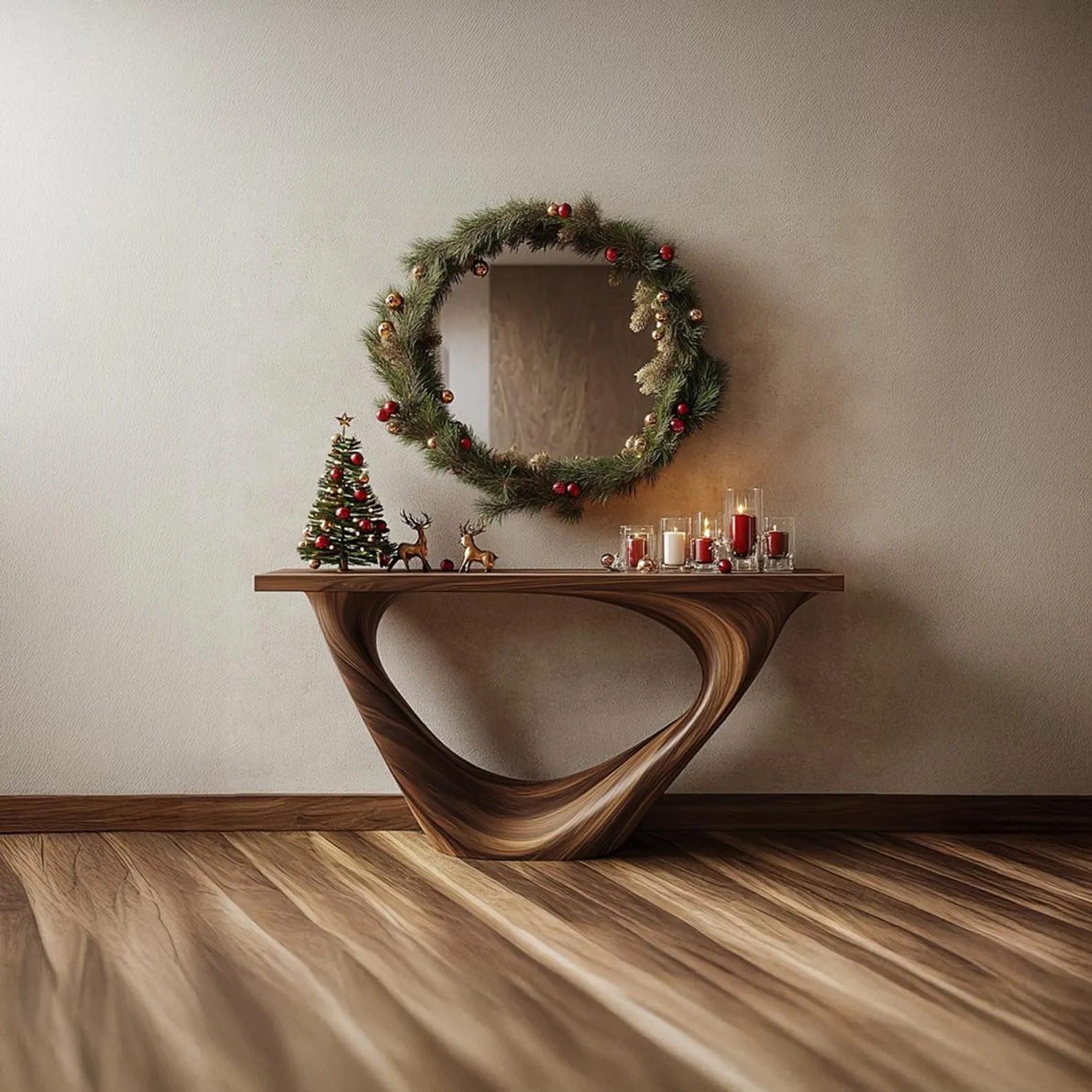 Rustic Live Edge Console Table Solid Wood Unique Furniture Christmas Gift Housewarming Living Room Decor