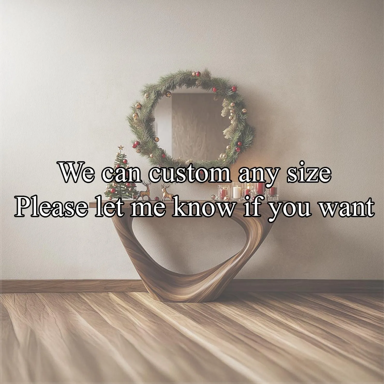 Rustic Live Edge Console Table Solid Wood Unique Furniture Christmas Gift Housewarming Living Room Decor - Image 2