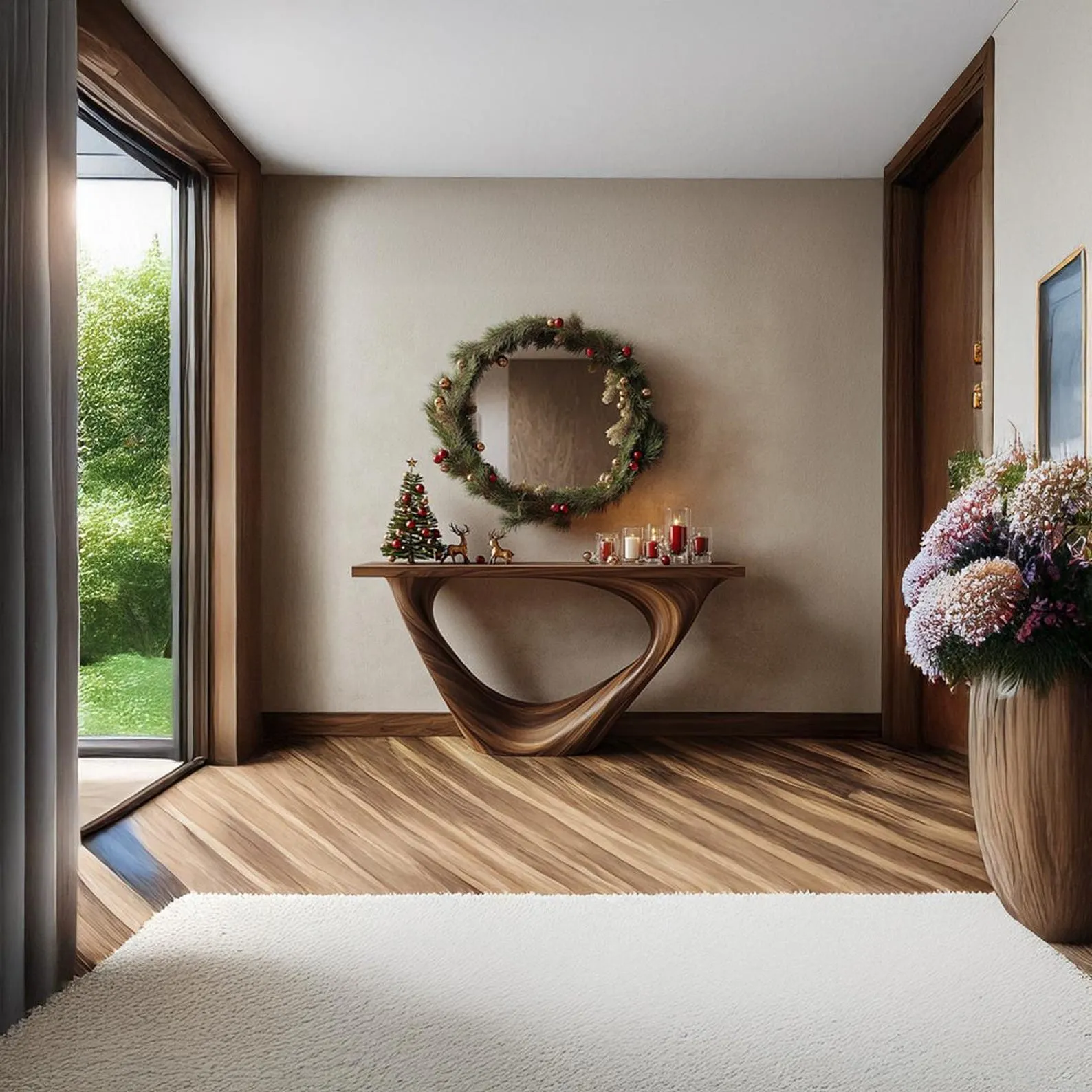 Rustic Live Edge Console Table Solid Wood Unique Furniture Christmas Gift Housewarming Living Room Decor - Image 6