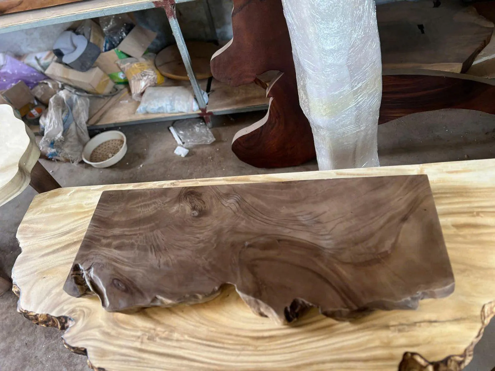 Solid Wood Floating Shelf Rustic Display Shelf Unique Furniture Halloween Decor Housewarming Gift - Image 5