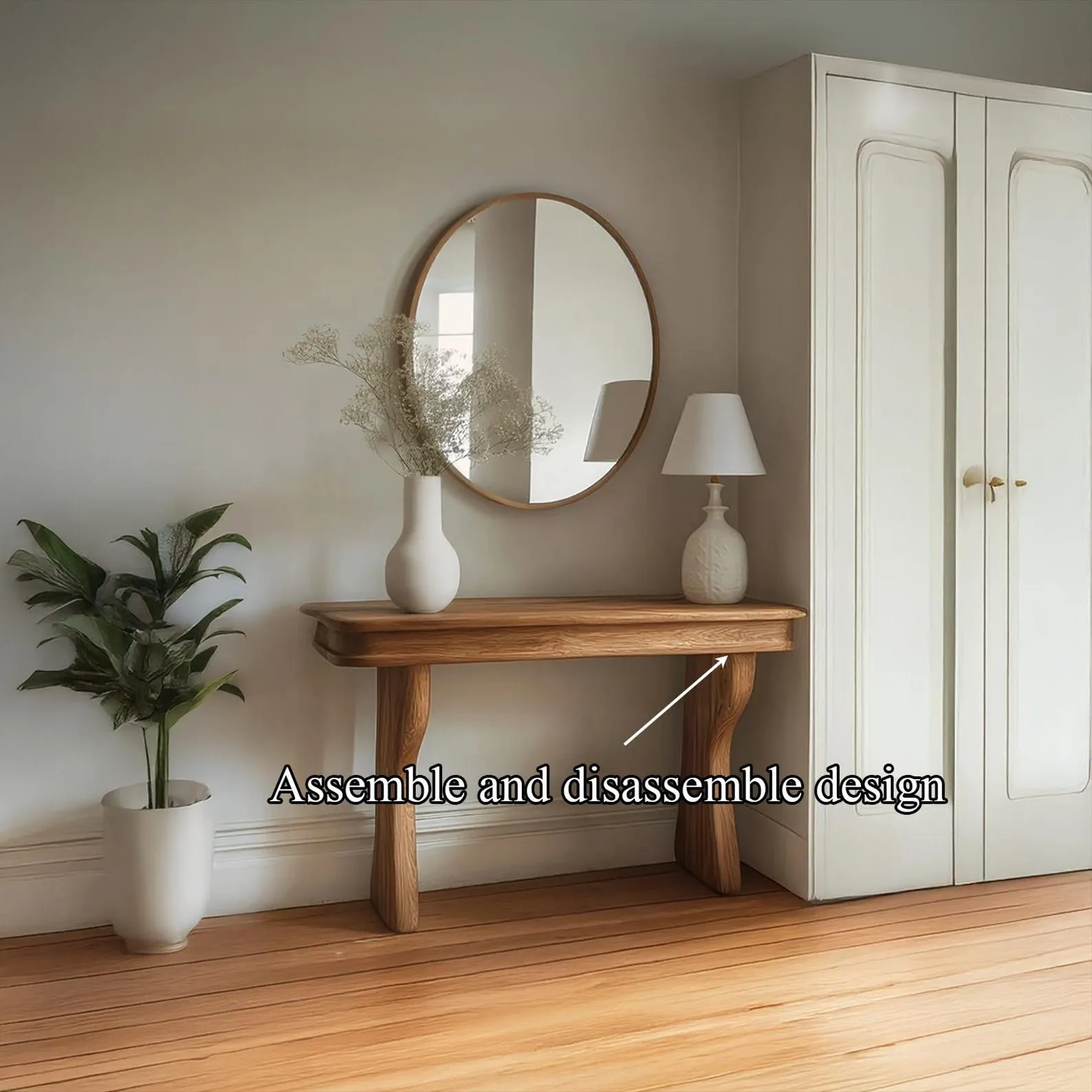 End Table Solid Wood Natural Inspired Custom Design Handmade Unique Entryway Decor Bespoke Solid Wood Furniture Gift - Image 5