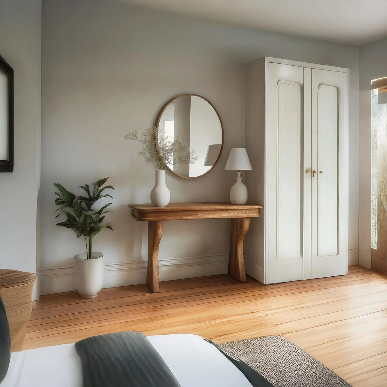 End Table Solid Wood Natural Inspired Custom Design Handmade Unique Entryway Decor Bespoke Solid Wood Furniture Gift - Image 6