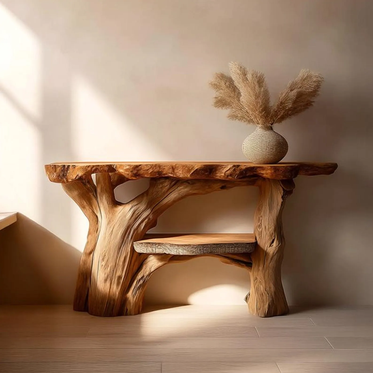 Rustic console table unique art solid wood handmade narrow wood entryway table custom table decor living room table decor halloween costume