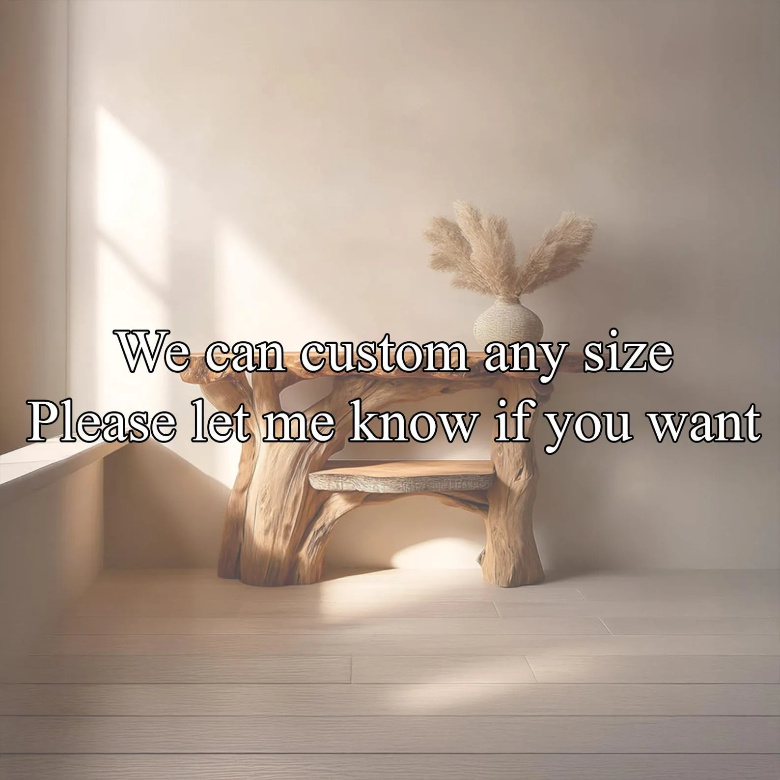 Rustic console table unique art solid wood handmade narrow wood entryway table custom table decor living room table decor halloween costume - Image 2