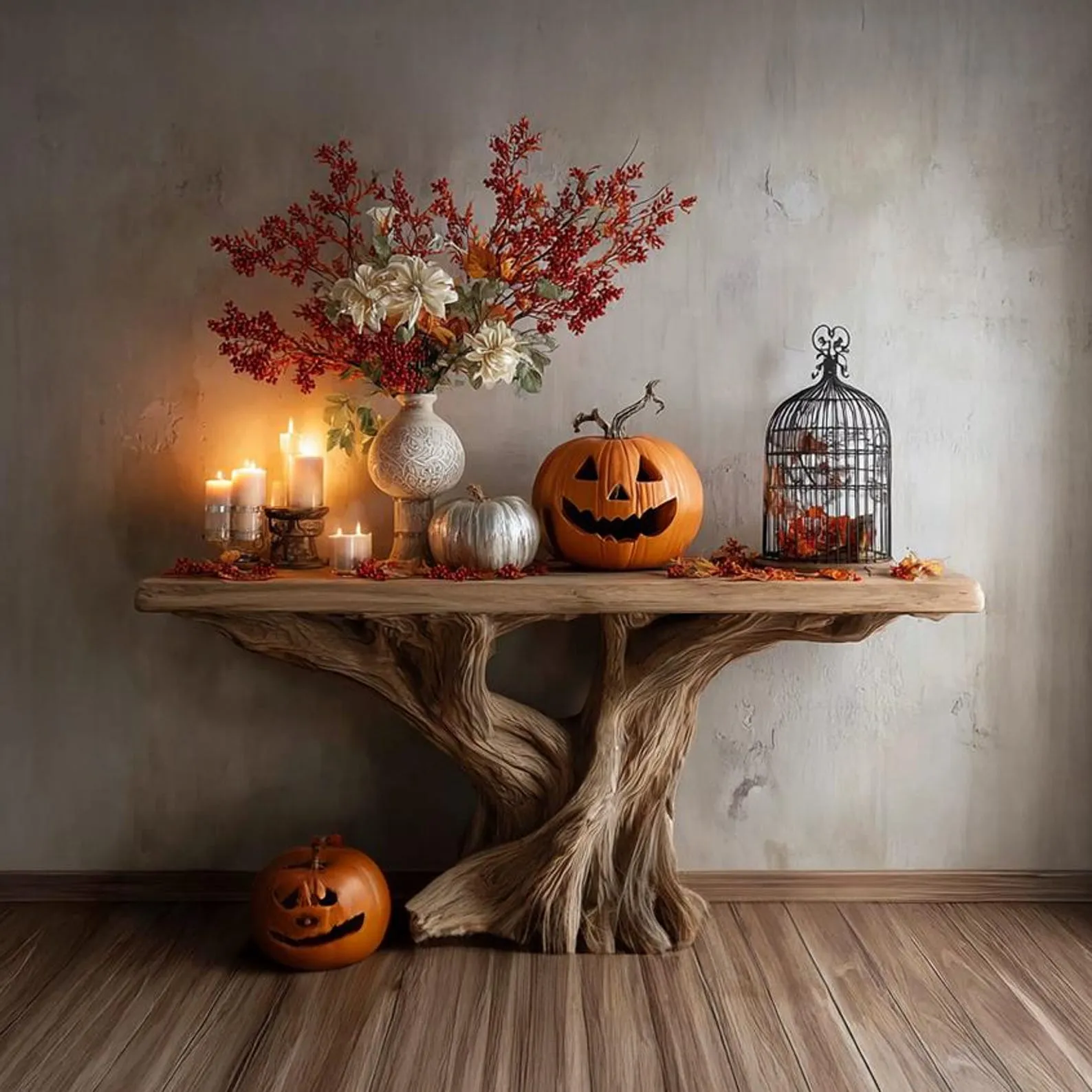 Console table unique art solid wood handmade narrow wood entryway table custom table decor living room table decor halloween costume