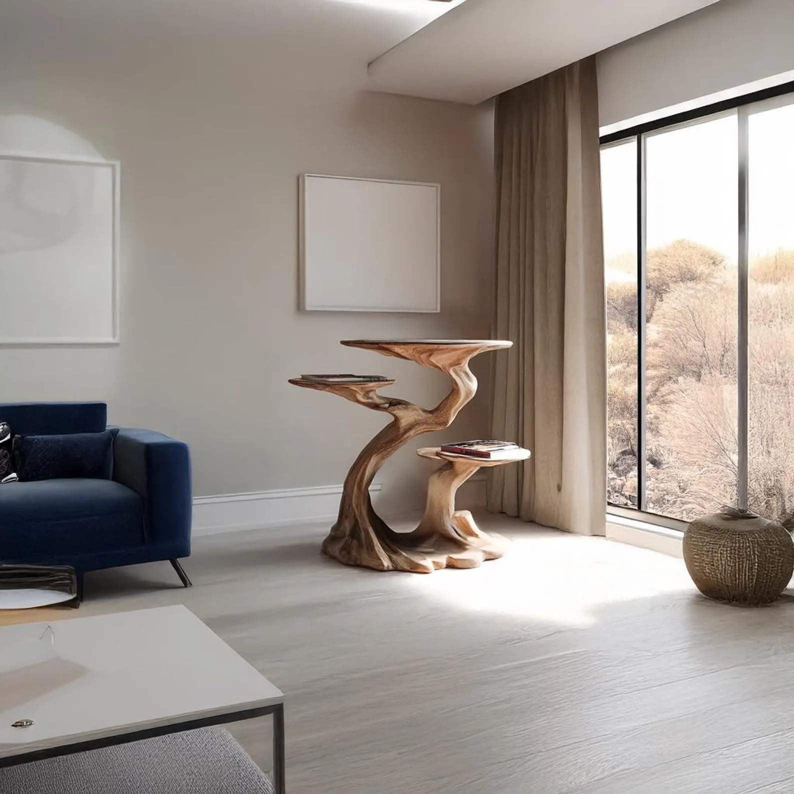 Rustic bedside table solid wood coffe table end table handmade decor living room live edge shelf gift - Image 6