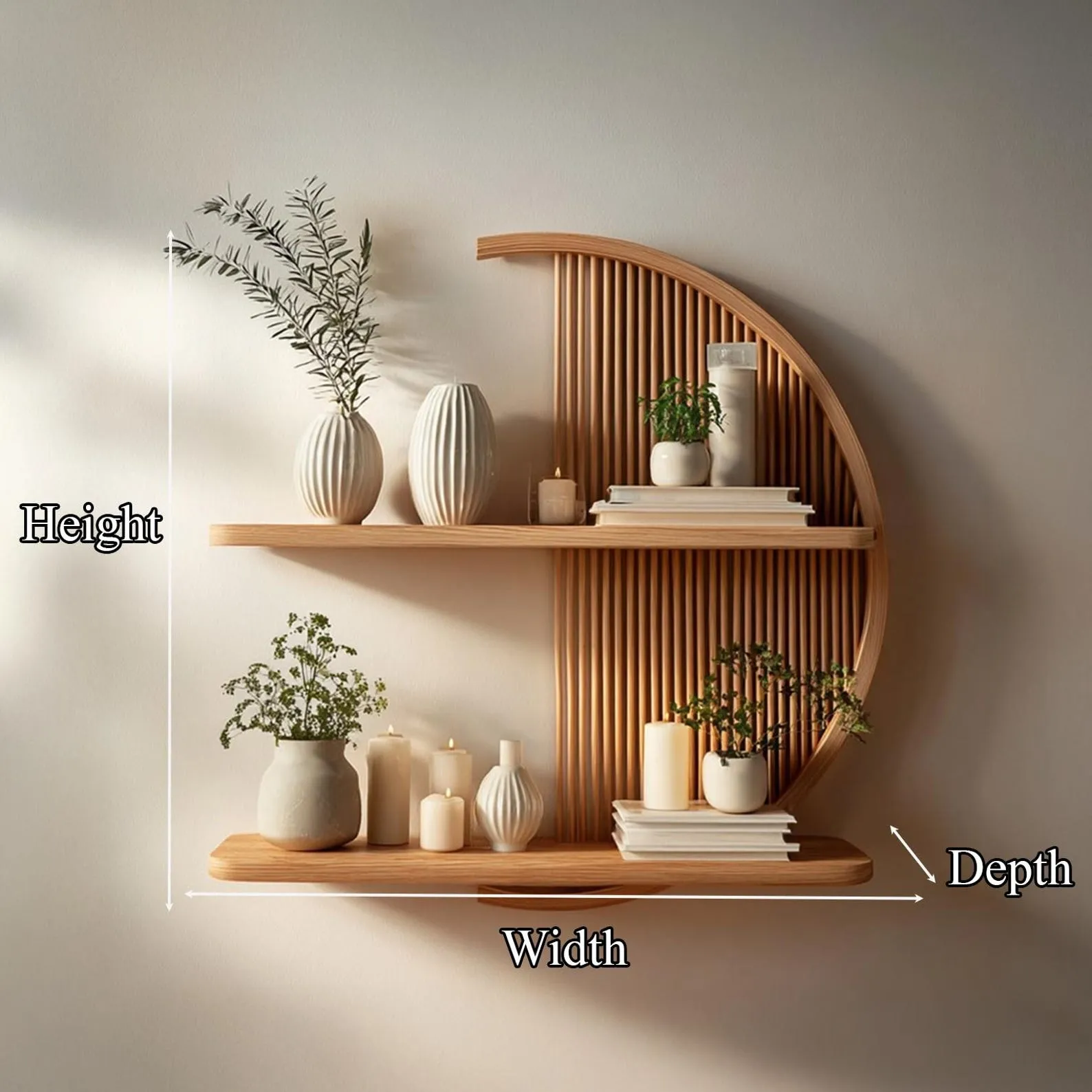 Floating Shelf Set Solid Wood Handmade Live Edge Wood Wall Shelf For Bookshelf Decor Rustic Home Accent Housewarming Gift - Image 4