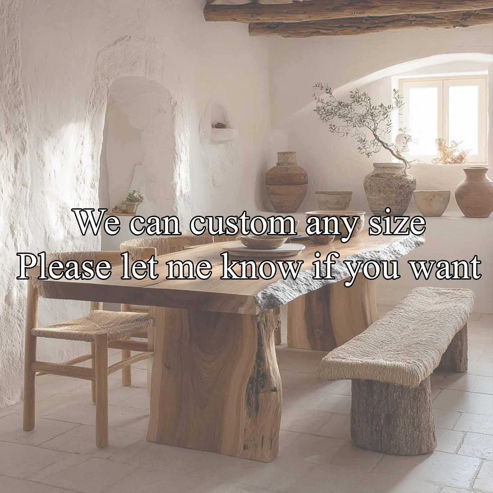 Live Edge Dining Table Solid Wood Walnut Wood Handcrafted Modern Kitchen Dining Room Table Decor Home Gift - Image 6