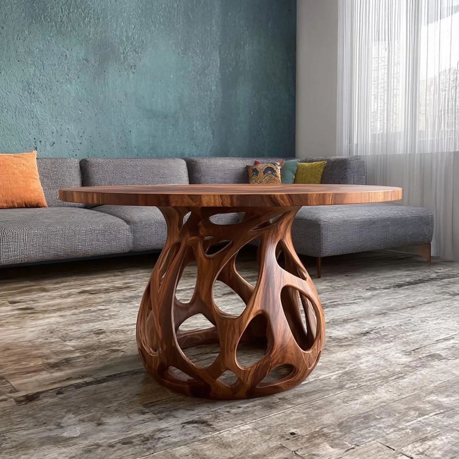 Rustic coffee table solid wood handmade unique wood art wooden coffee table outdoor side table decor living room gift