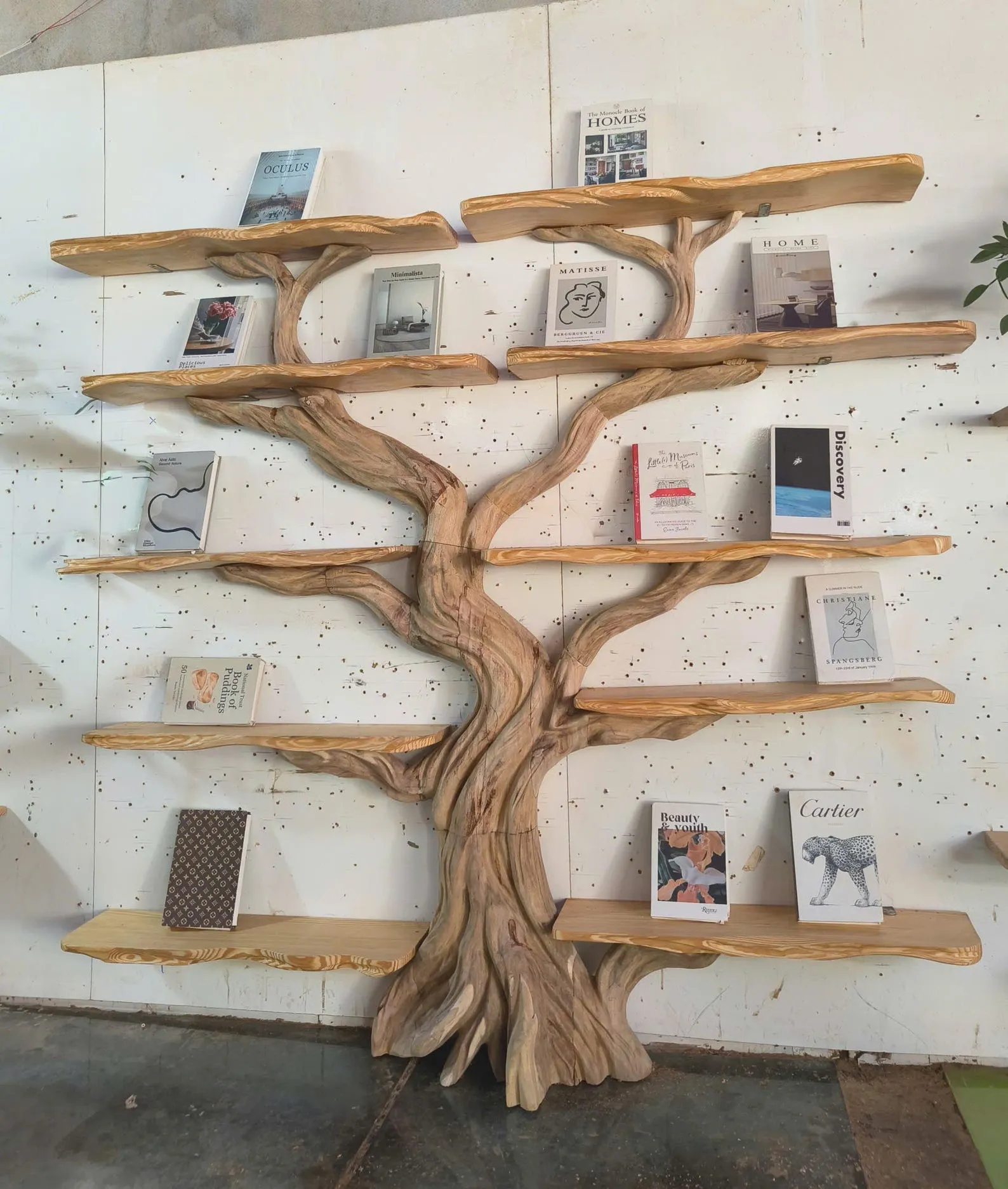 Natural Wood TV Shelves Rustic Style Handmade Assemble and Disassemble Handmade Shelves Living Room Decoration Housewarming Gifts - Image 2