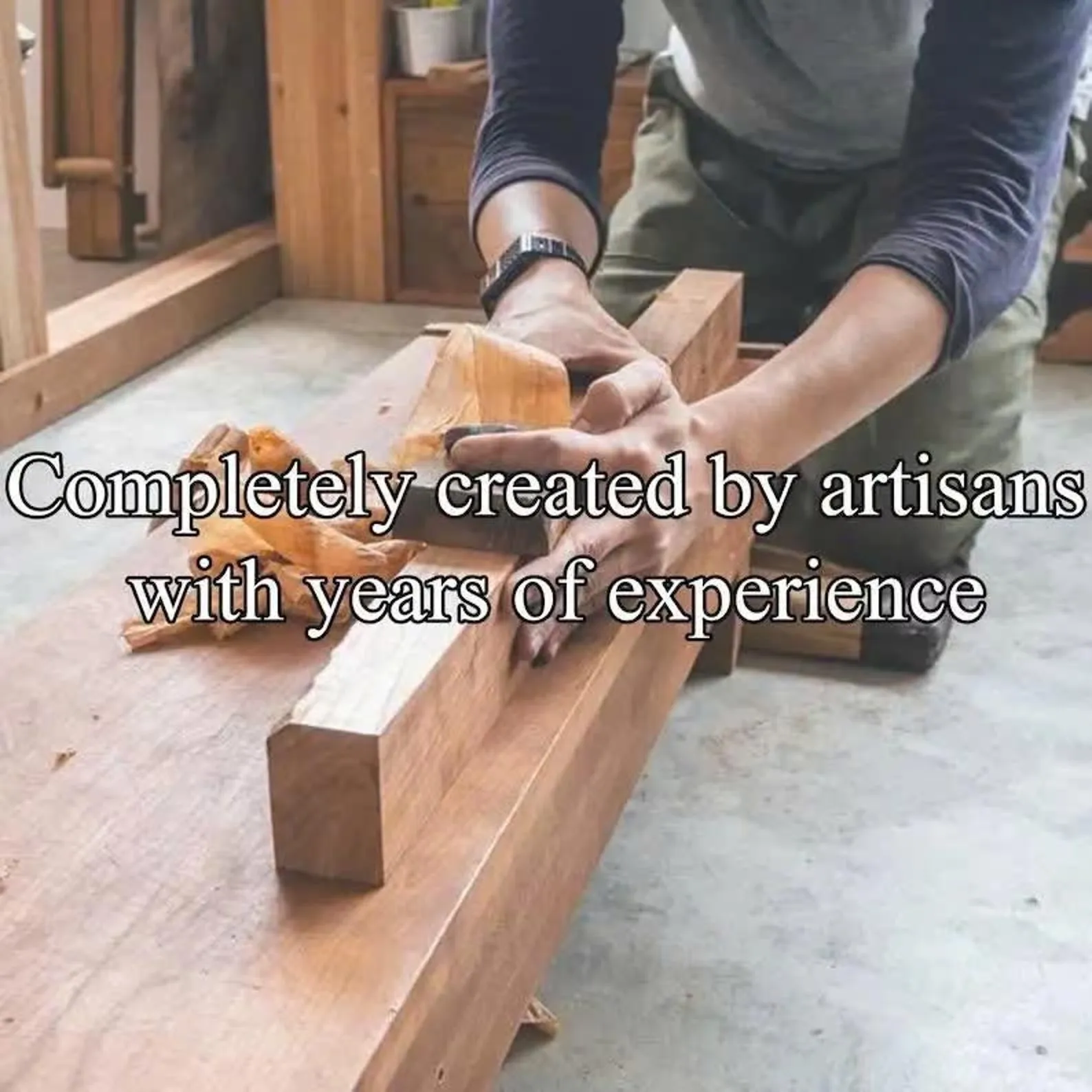 Rustic Console Table Handcrafted Made From Natural Tree Trunks And Solid Wood Natural Style Office Decor Gift - Image 9