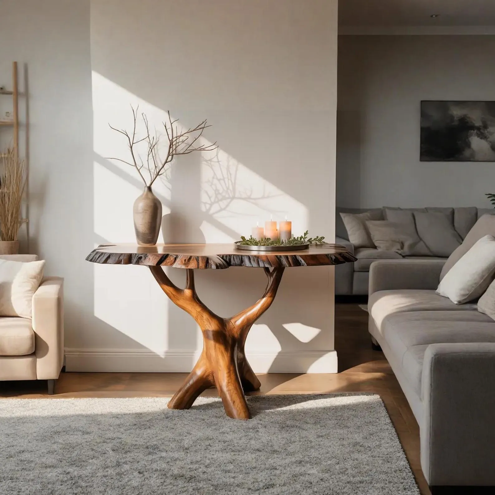 Rustic console table console table side table farmhouse table top solid wood handmade furniture decor living room table gift