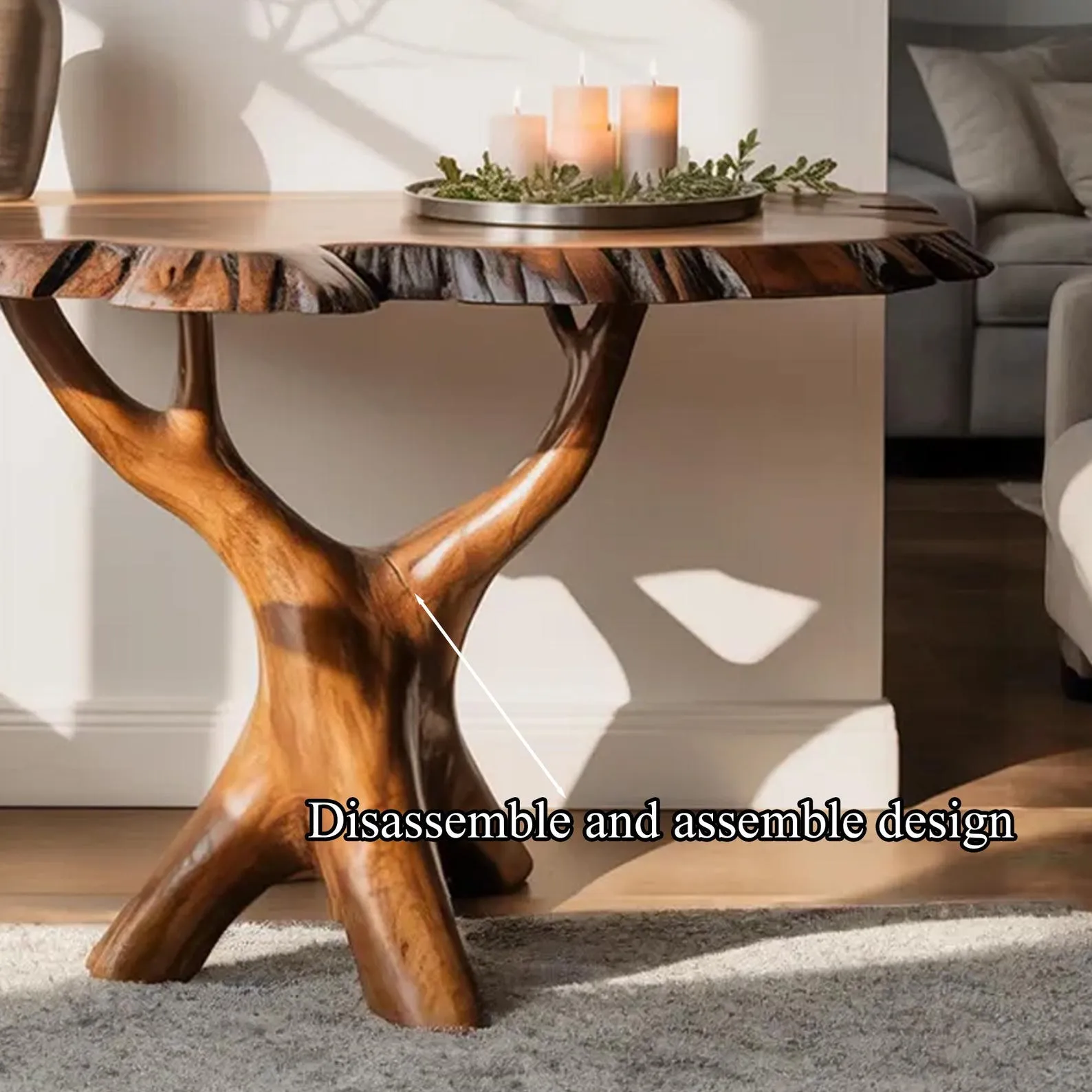 Rustic console table console table side table farmhouse table top solid wood handmade furniture decor living room table gift - Image 5