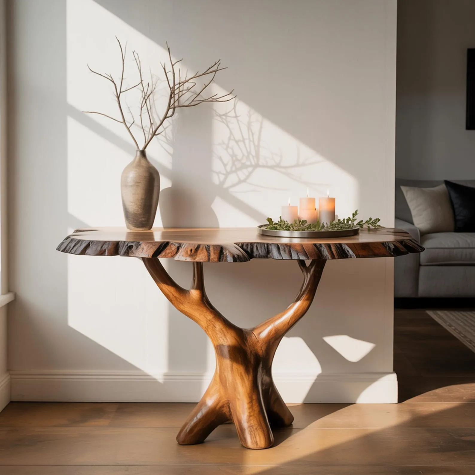 Rustic console table console table side table farmhouse table top solid wood handmade furniture decor living room table gift - Image 7