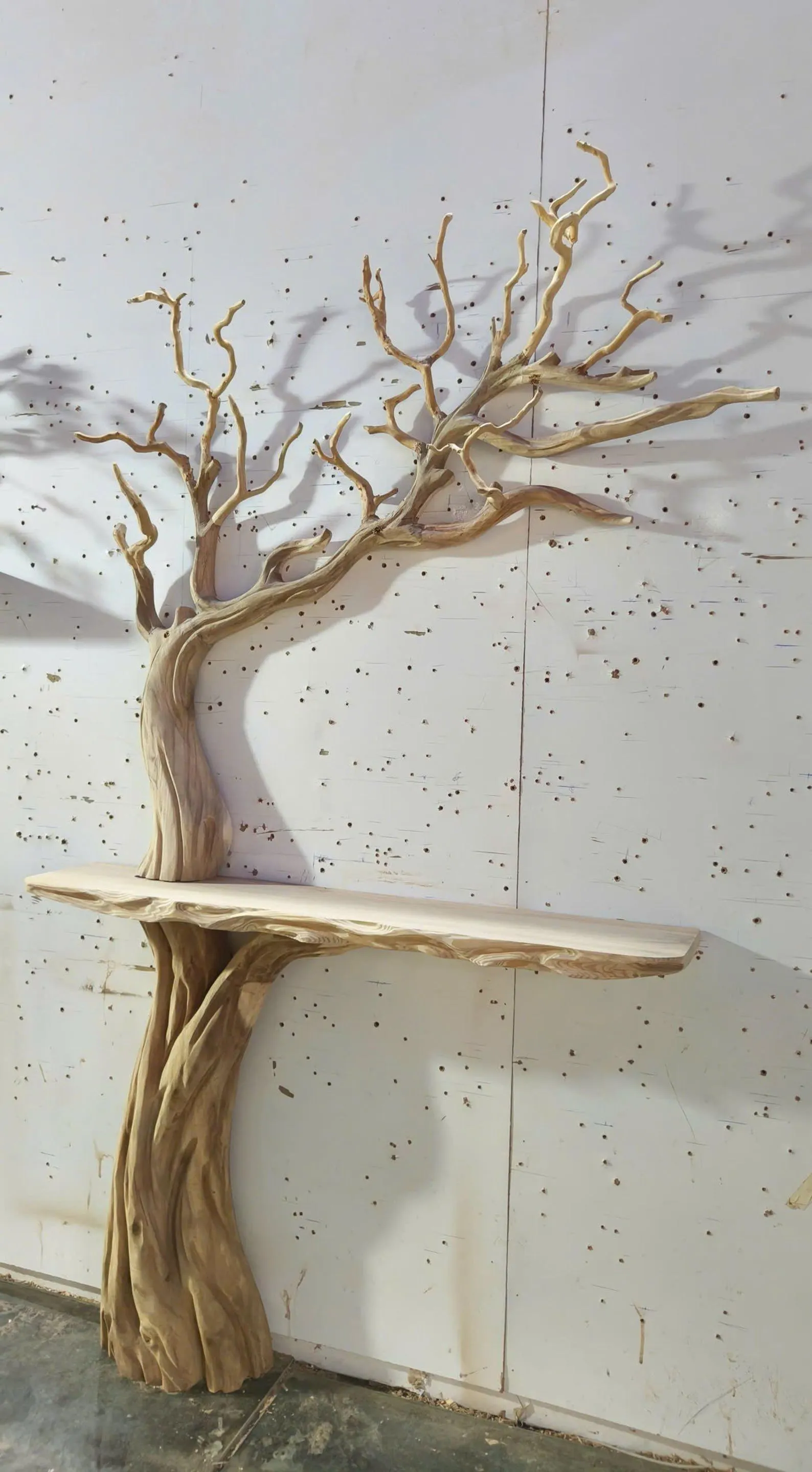 Rustic console table corner solid wood handmade unique bedside table farmhouse table live edge table decor home gift for her - Image 2