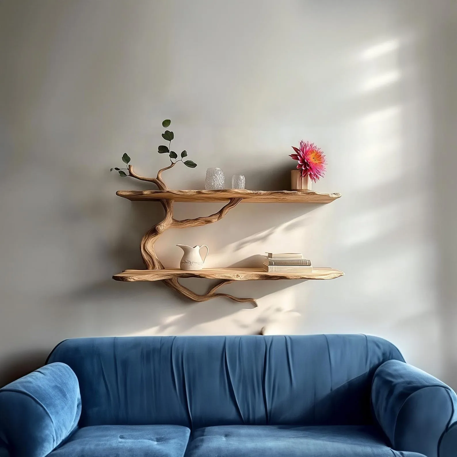 Custom handmade unique floating book shelf solid wood floating shelf bookcase book rack for wall housewarming gift her