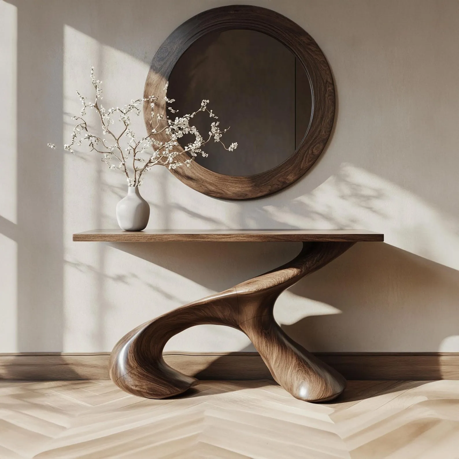 Custom Rustic Console Table Live Edge Table Narrow Console Table For Mid Century Funiture Vintage Style Decor Home Housewarming Gift