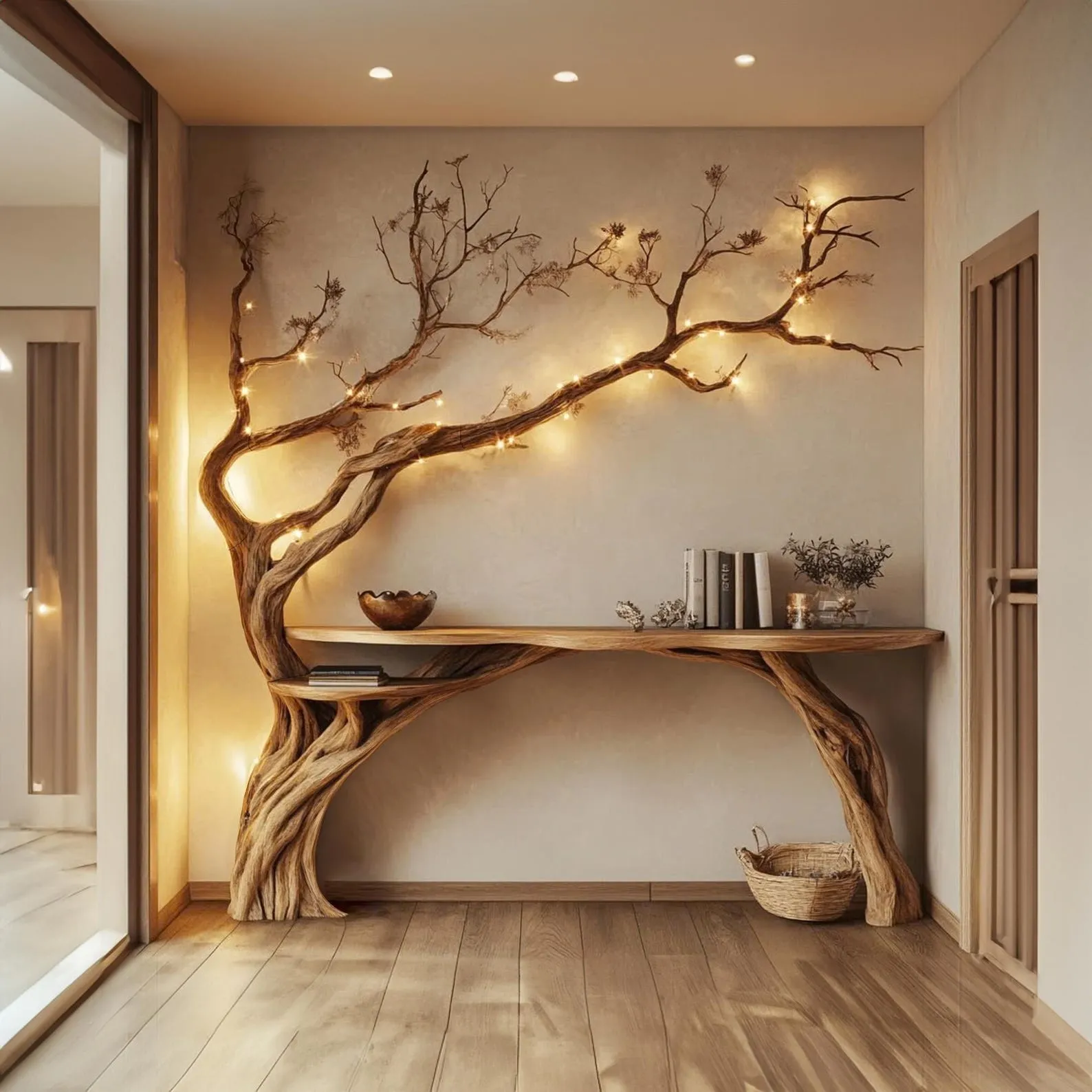 Console table unique Rustic Reclaimed Wood, Custom Farmhouse Hallway Sofa Entrway Wooden Solid Foyer Dresser Entry Table Gift for Women