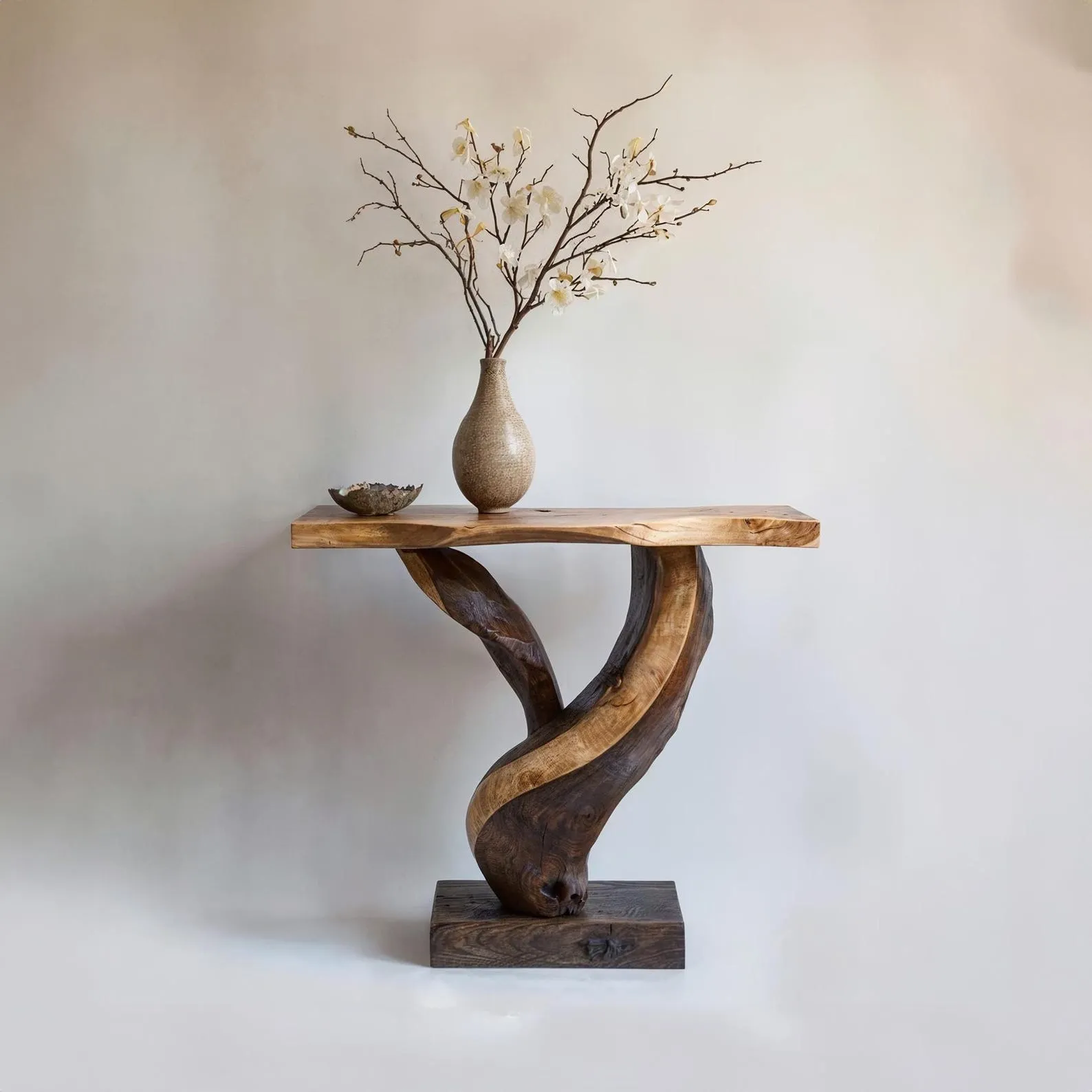 Farmhouse handmade rustic console table live edge table mid century entry table furniture narrow side table home decor handmade furniture