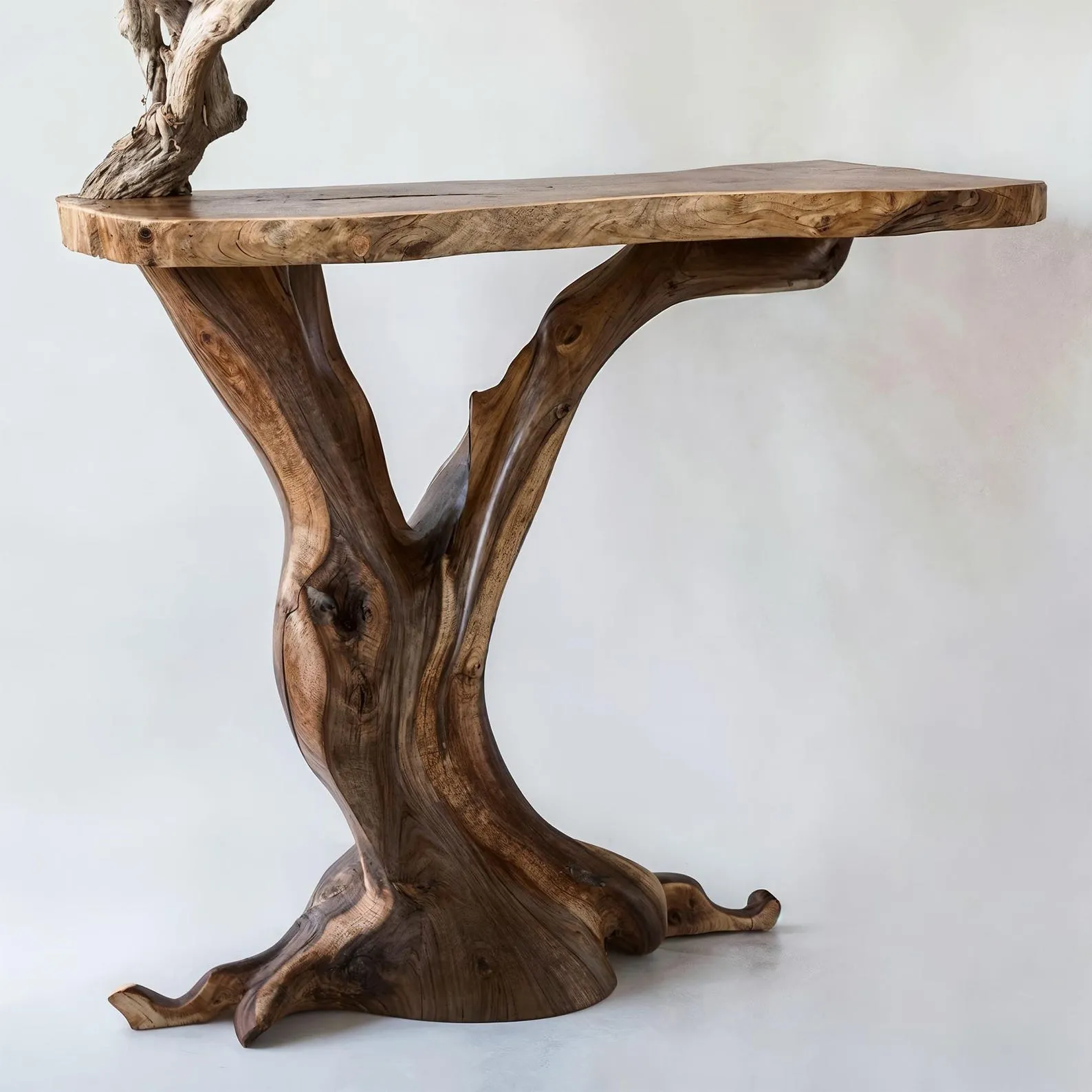 Rustic console table unique solid wood table mid century entry table black walnut console table farmhouse decor handmade furniture - Image 2