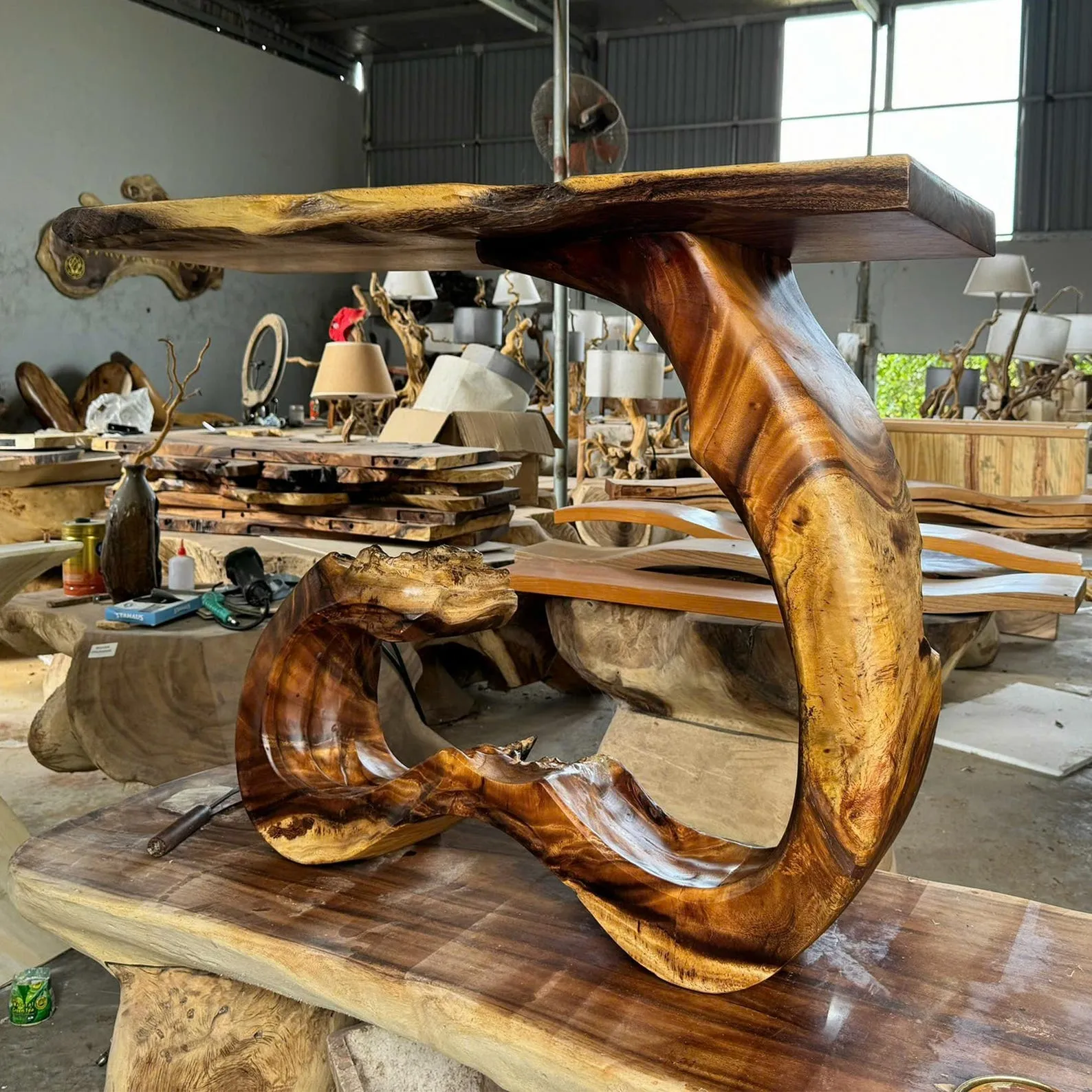 Wood console table farmhouse handmade rustic natural console table live edge entryway table console furniture narrow rustic side table - Image 7