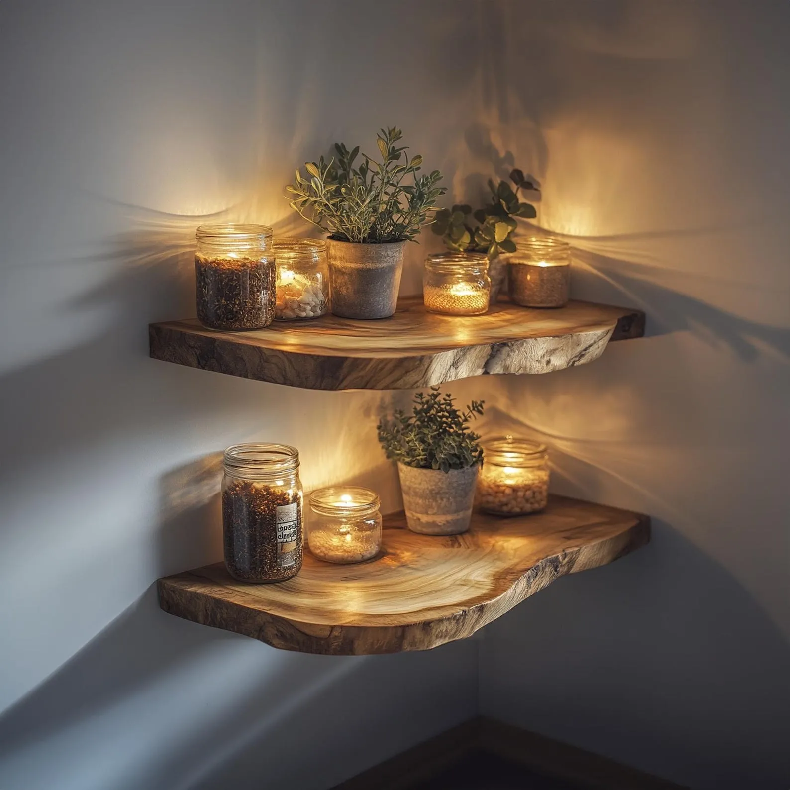 Wood corner floating shelf live edge bookshelf decorations corner rustic wooden shelf wall floating shelf home handmade furniture