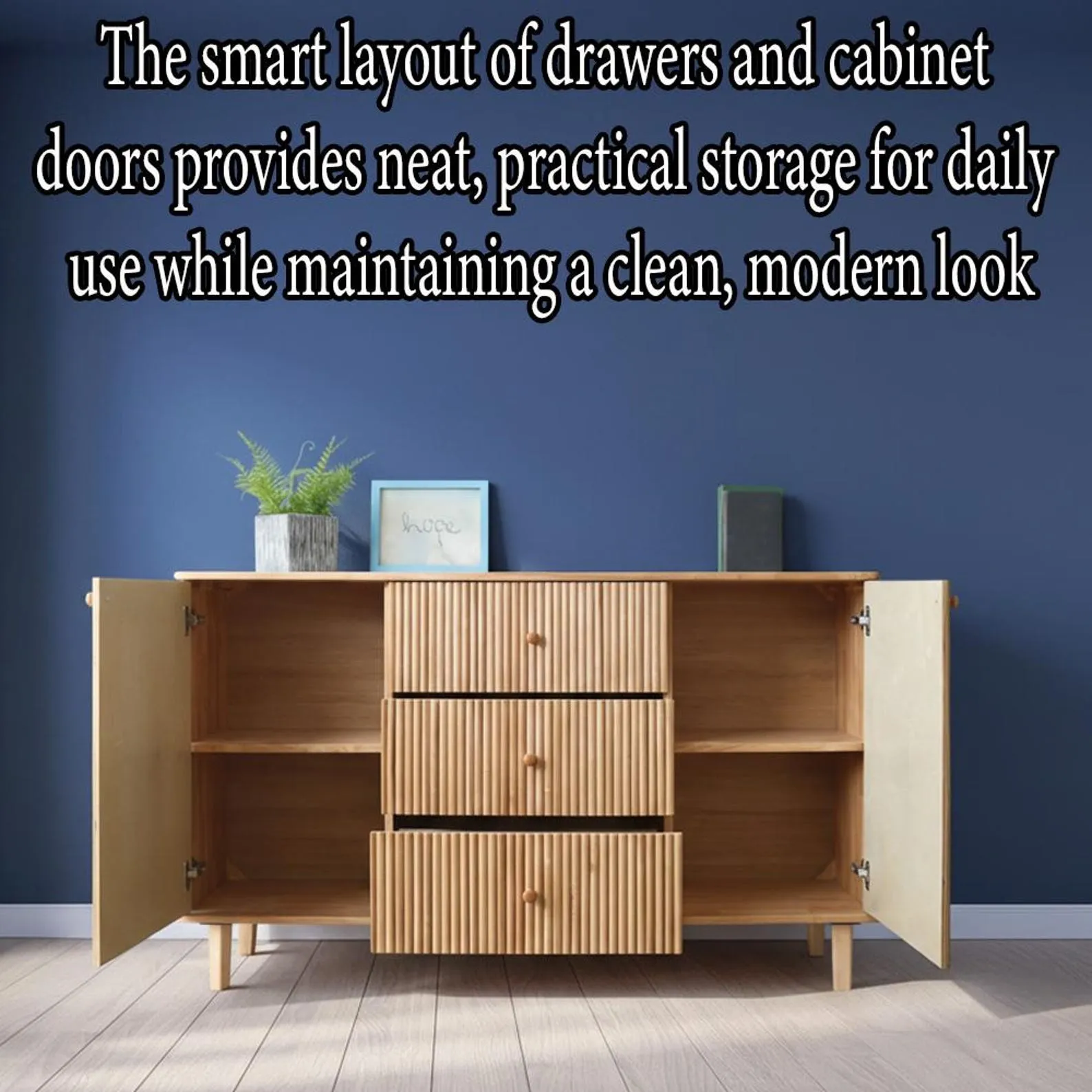 Solid wood dresser cabinet hardware handcrafted upcycled wood sideboard cabinet storage media cabinet for living room bedroom - Image 3