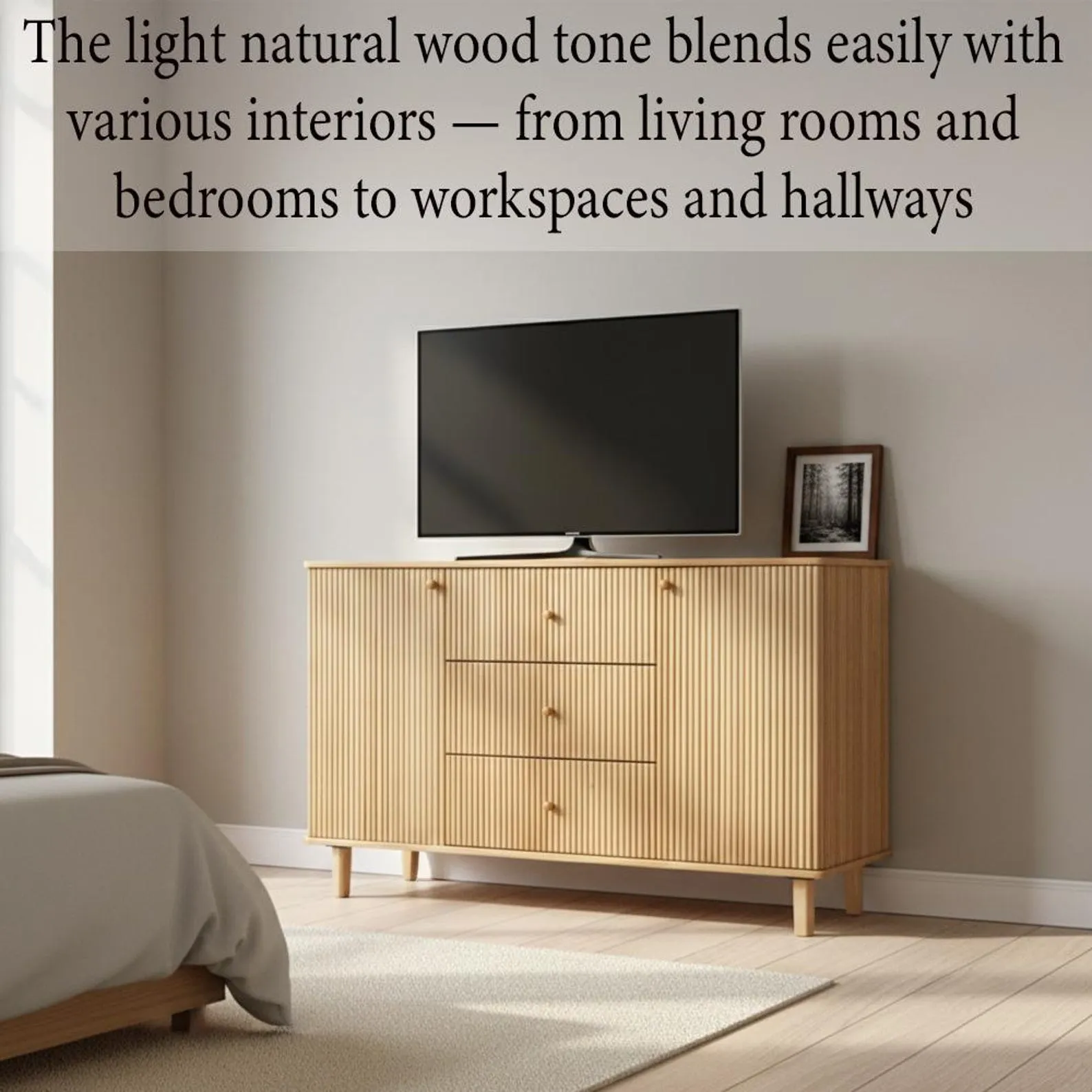 Solid wood dresser cabinet hardware handcrafted upcycled wood sideboard cabinet storage media cabinet for living room bedroom - Image 8