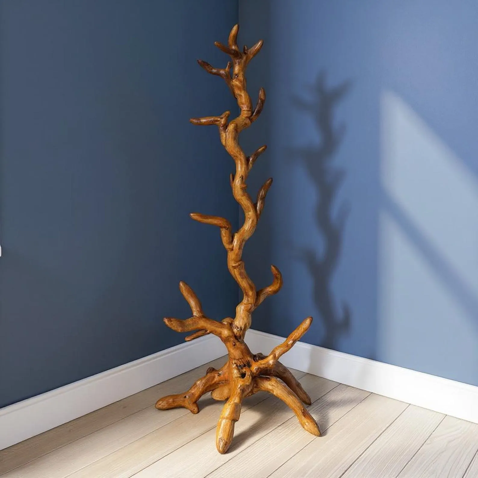 Driftwood free standing coat rack handcrafted coat tree branch wooden coat rack clothes rack - Image 2