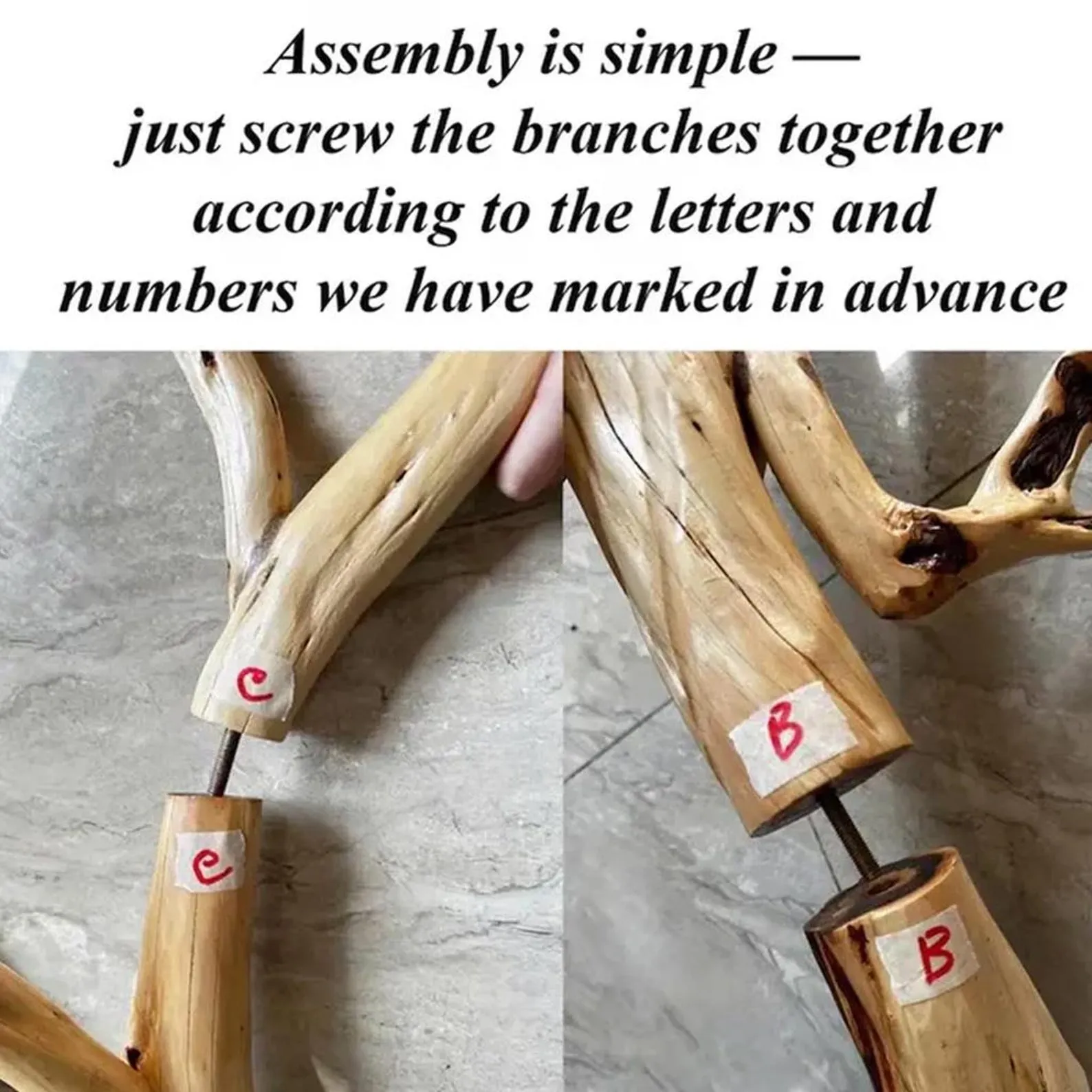 Driftwood free standing coat rack handcrafted coat tree branch wooden coat rack clothes rack - Image 5