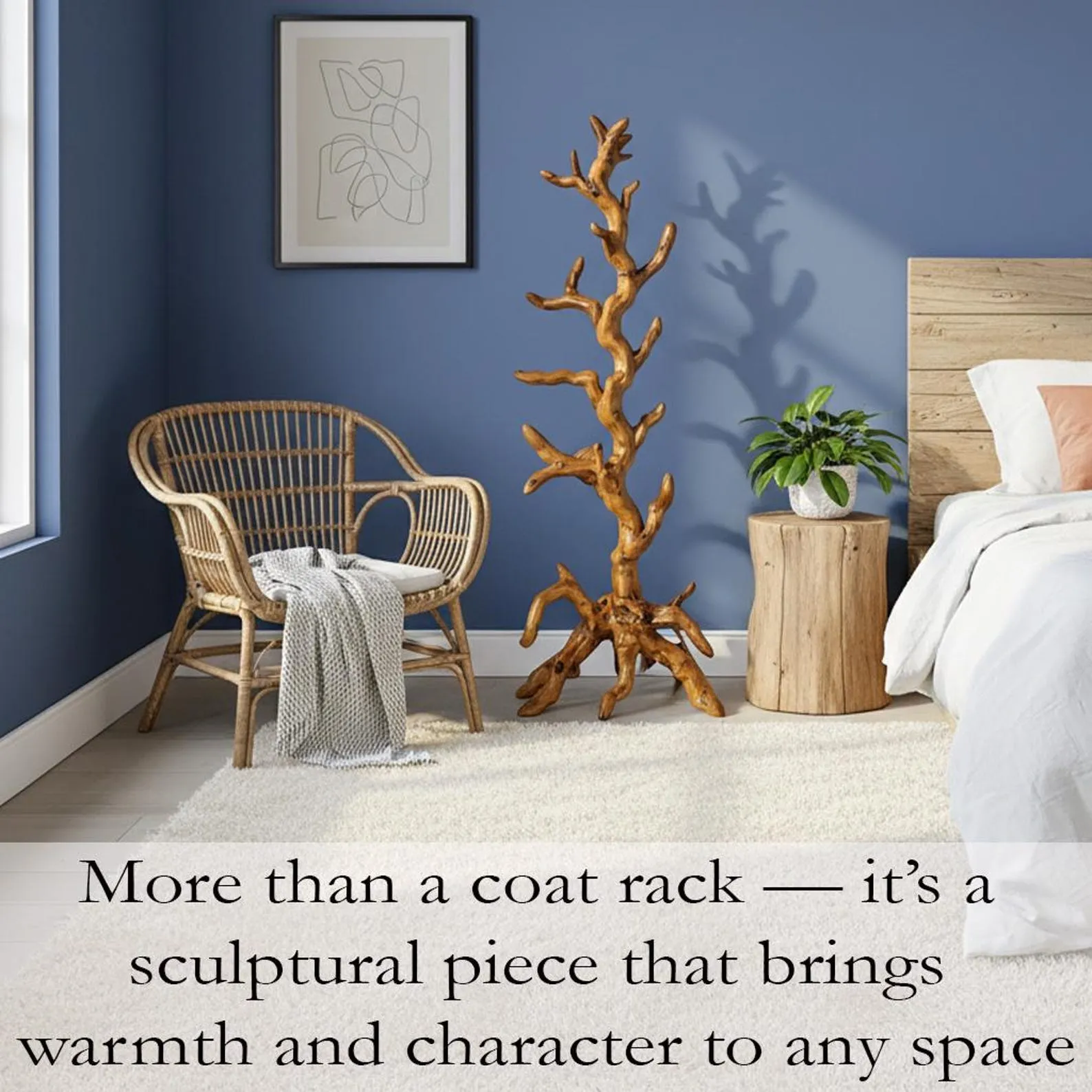 Driftwood free standing coat rack handcrafted coat tree branch wooden coat rack clothes rack - Image 7