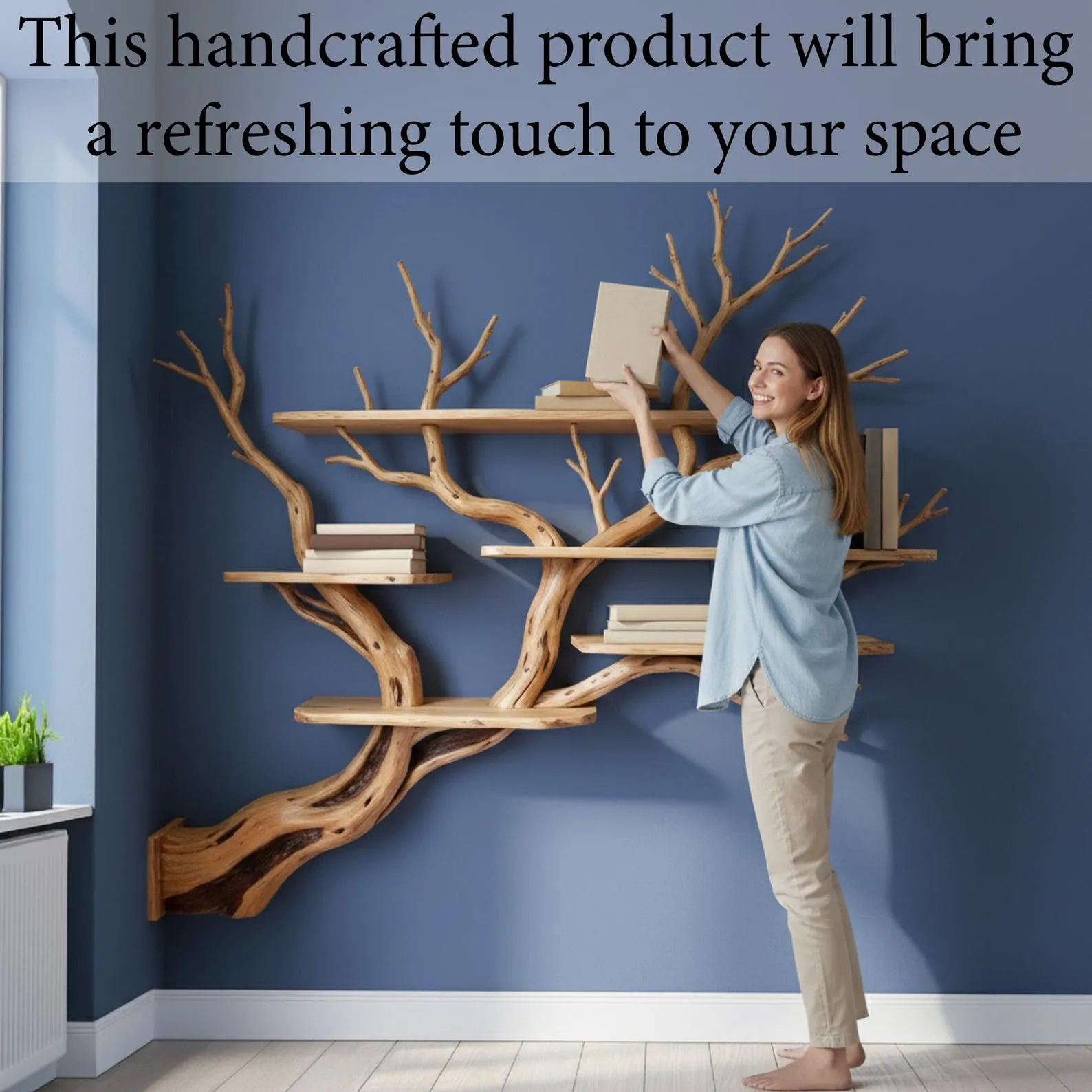 Driftwood pendant light tree branch chandelier hanging lighting solid wood wood ceiling light dining room - Image 2