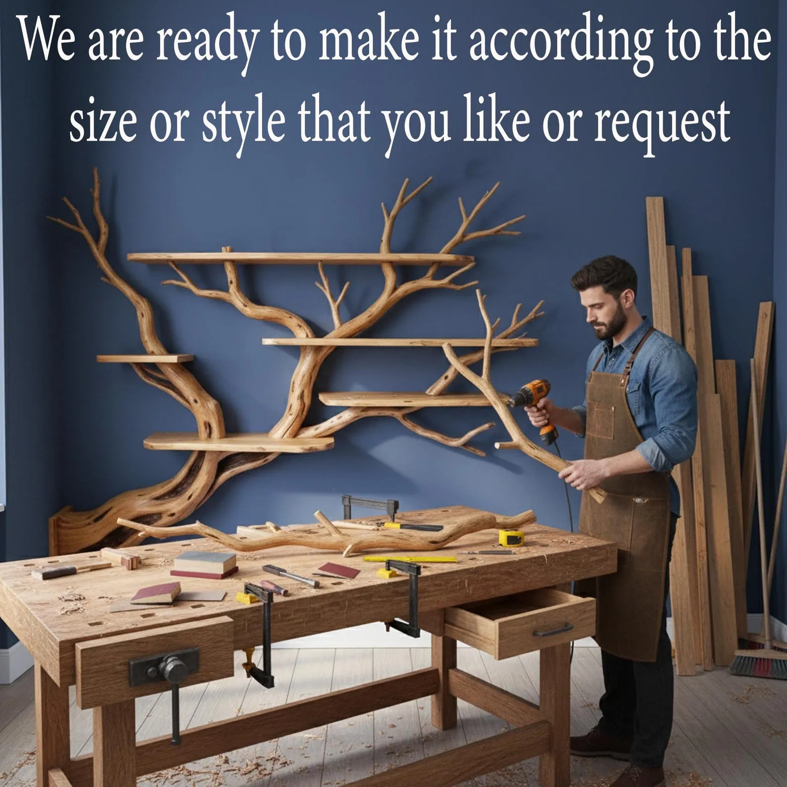 Driftwood pendant light tree branch chandelier hanging lighting solid wood wood ceiling light dining room - Image 3