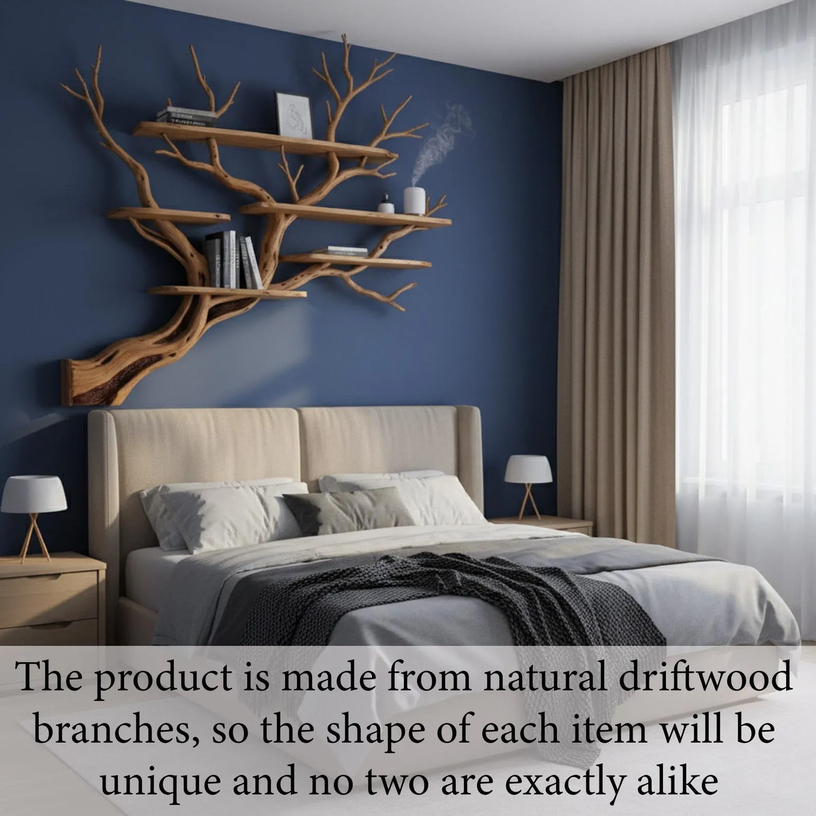 Driftwood pendant light tree branch chandelier hanging lighting solid wood wood ceiling light dining room - Image 7