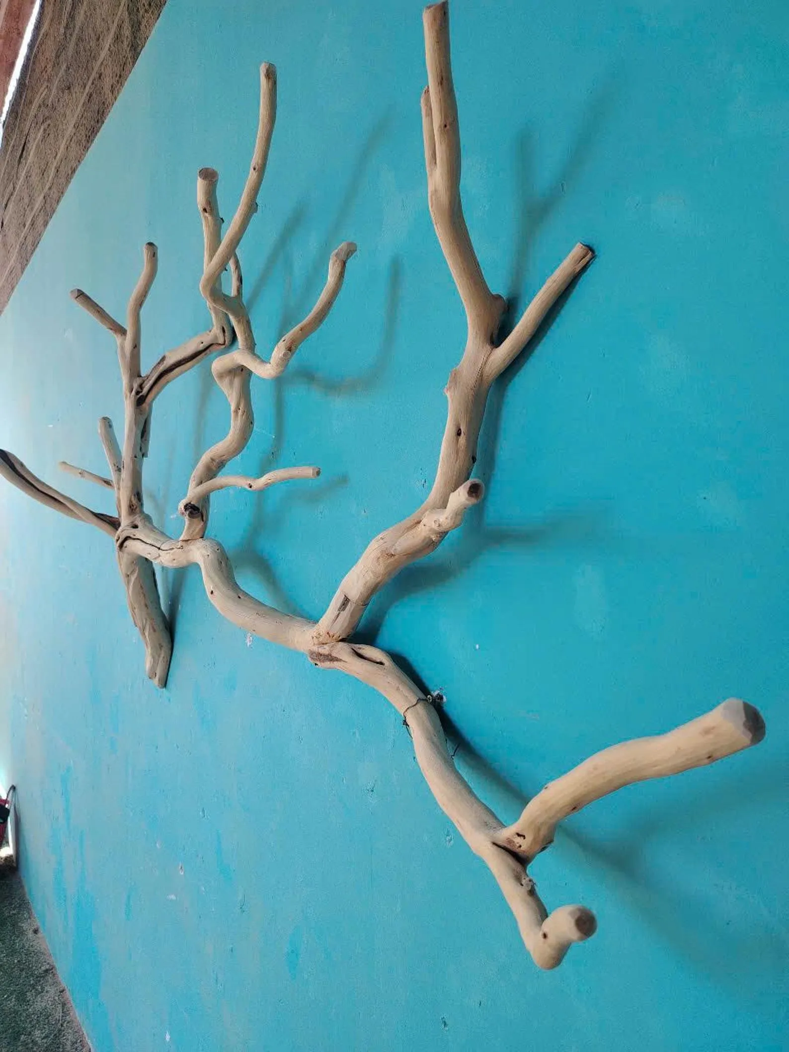 Tree branch wall mount coat rack natural driftwood wall art rustic clothing rack great gift for home decor - Image 10