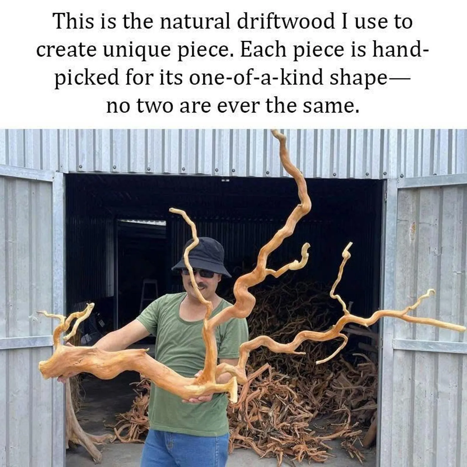 Tree branch wall mount coat rack natural driftwood wall art rustic clothing rack great gift for home decor - Image 2