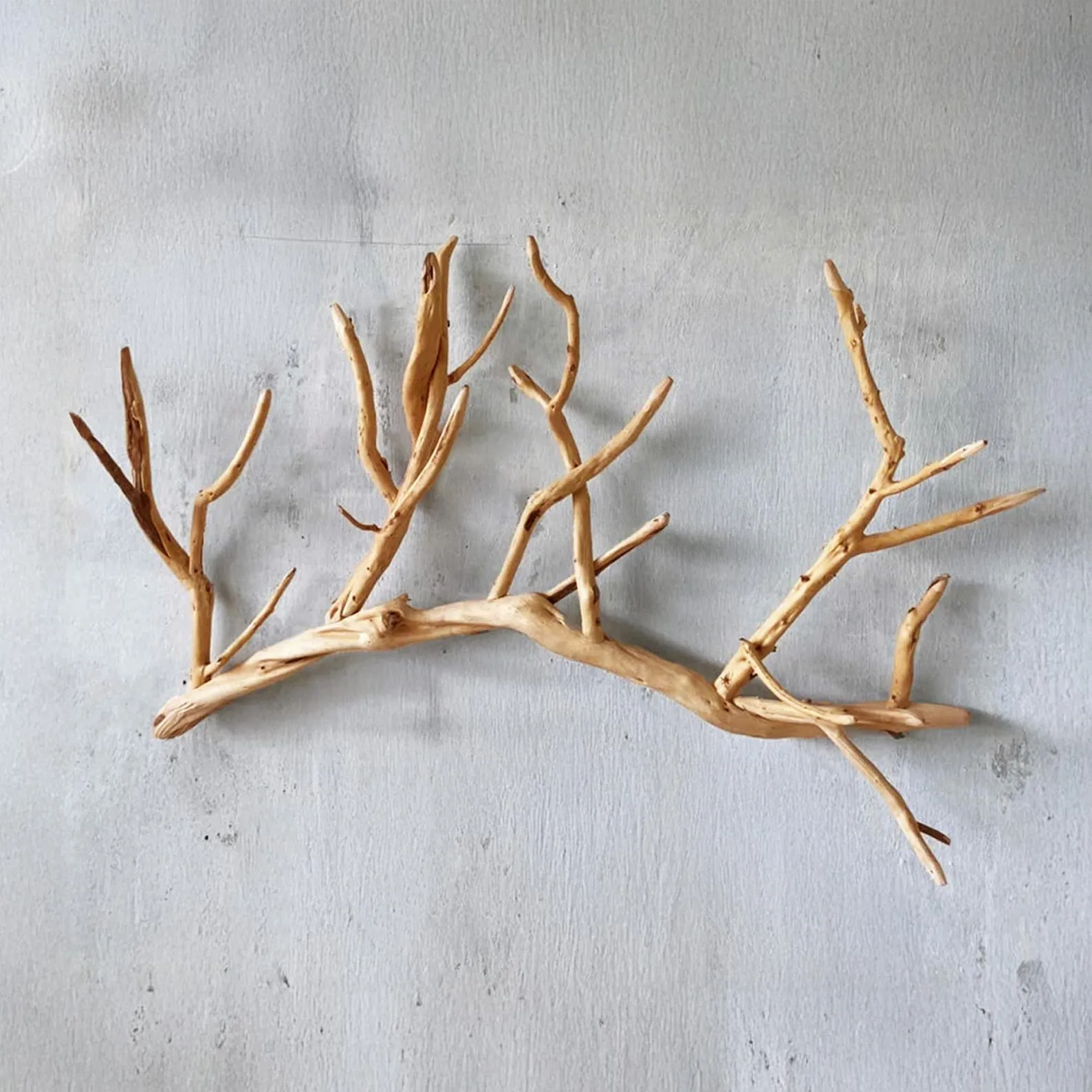 Tree branch coat hooks wall mount drifwood clothes rack decorative towel hook rustic entryway home decoration