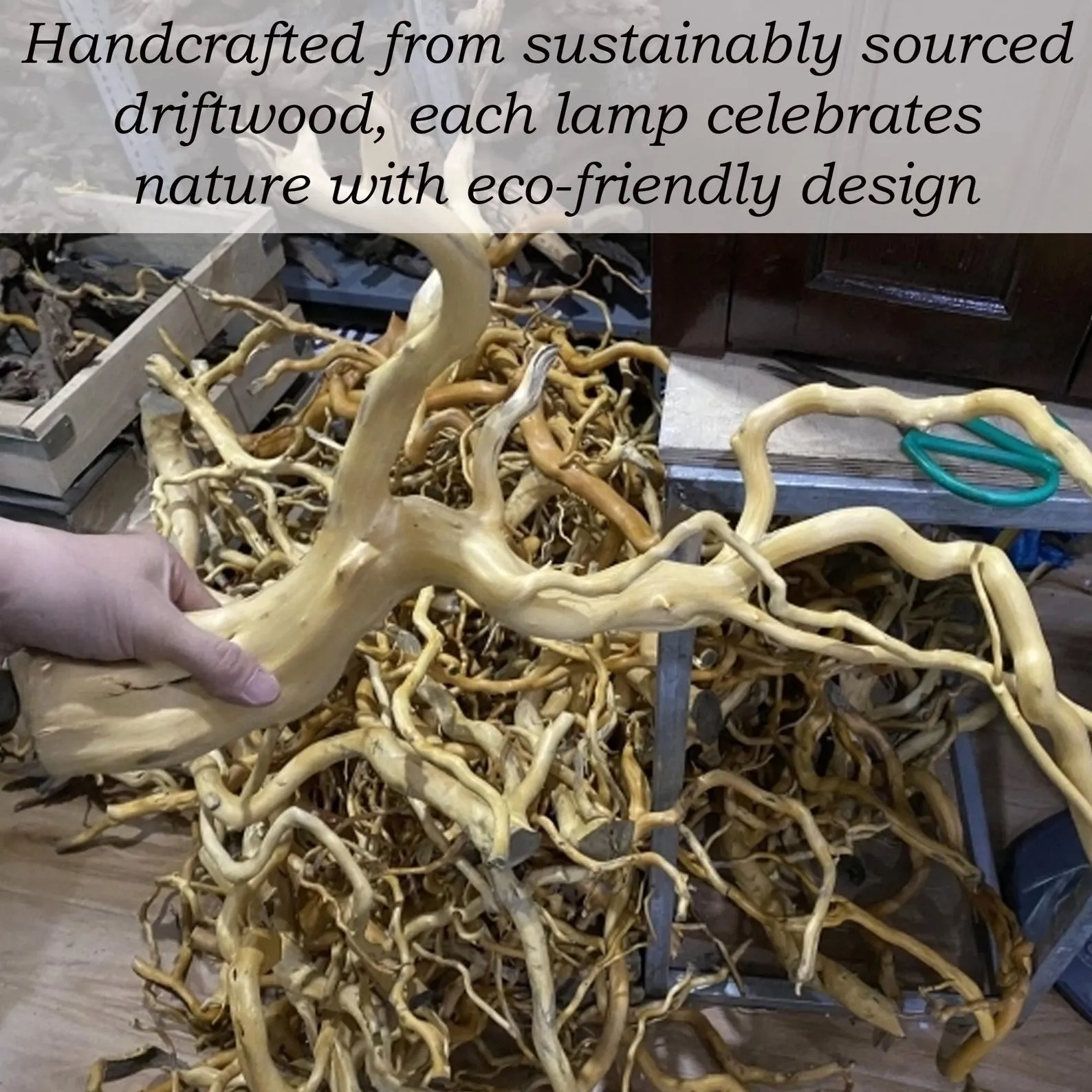 Driftwood tree branch chandelier hanging driftwood ceiling lamp wood pendant chandelier lighting dining room - Image 3