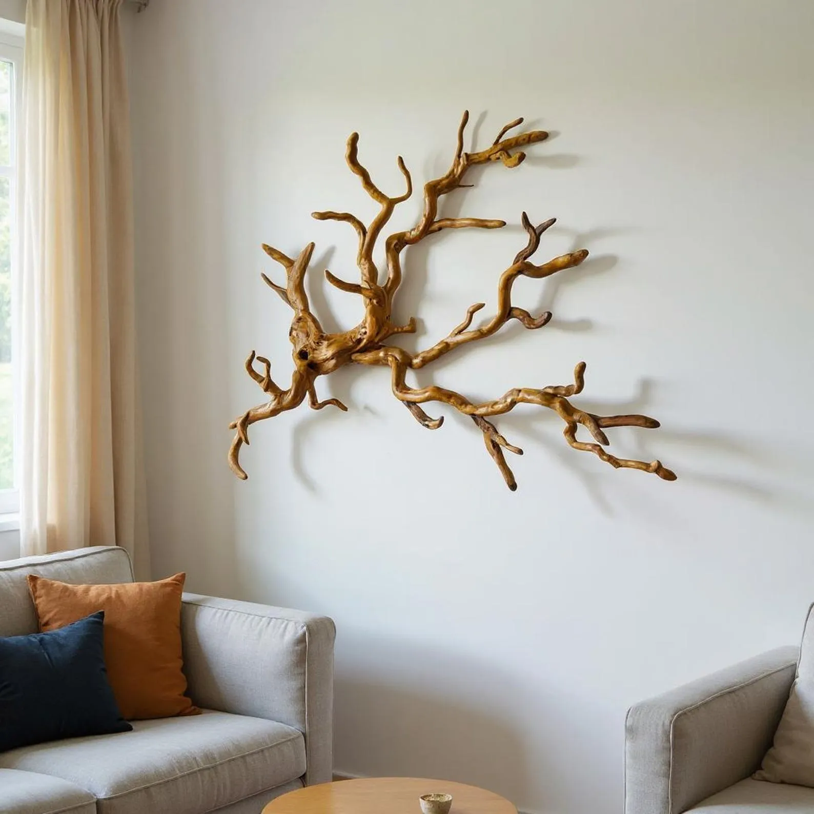 Driftwood branch wall decor coat rack wall mount decorative branch hook unique tree branch hanging clothes rack - Image 6