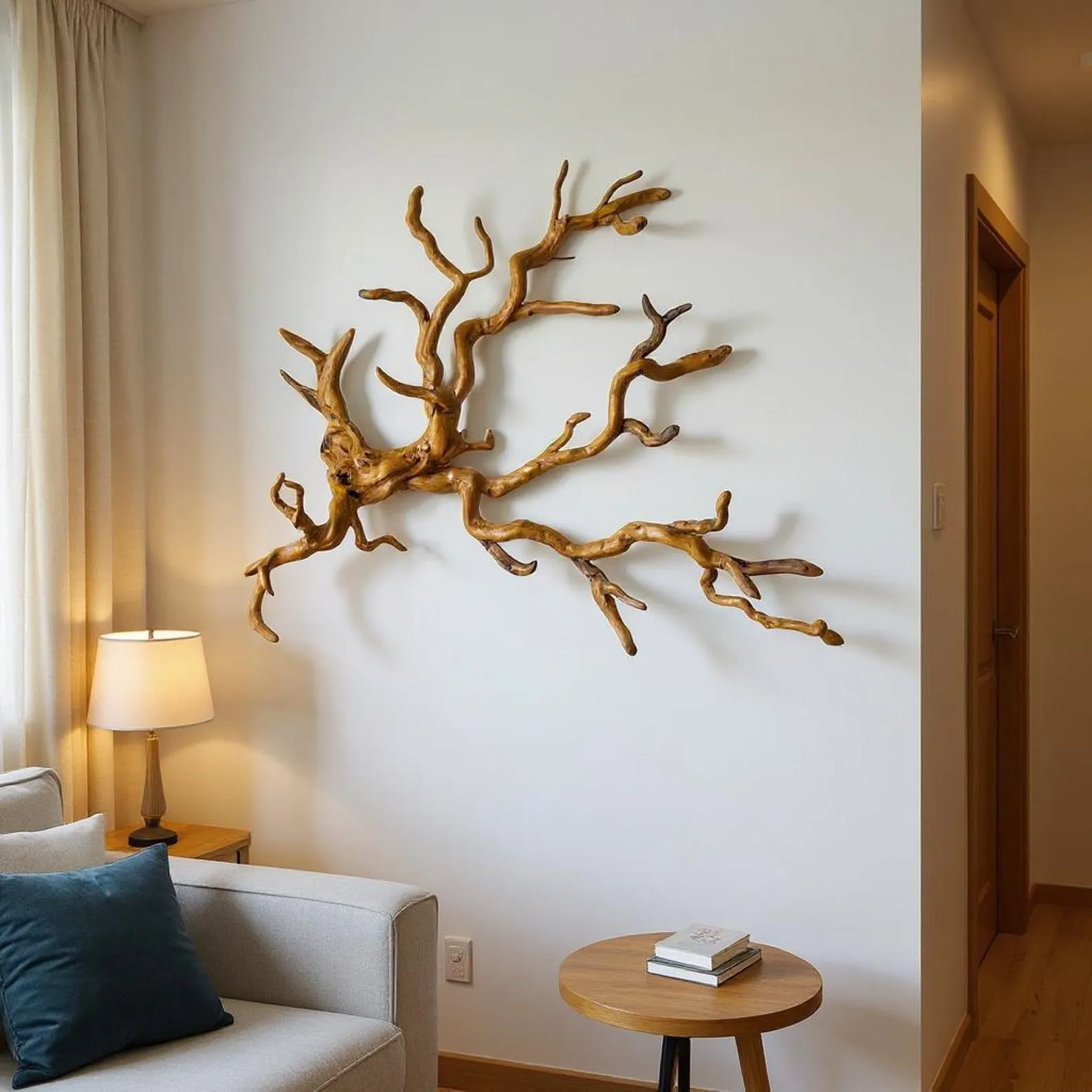 Driftwood branch wall decor coat rack wall mount decorative branch hook unique tree branch hanging clothes rack - Image 9